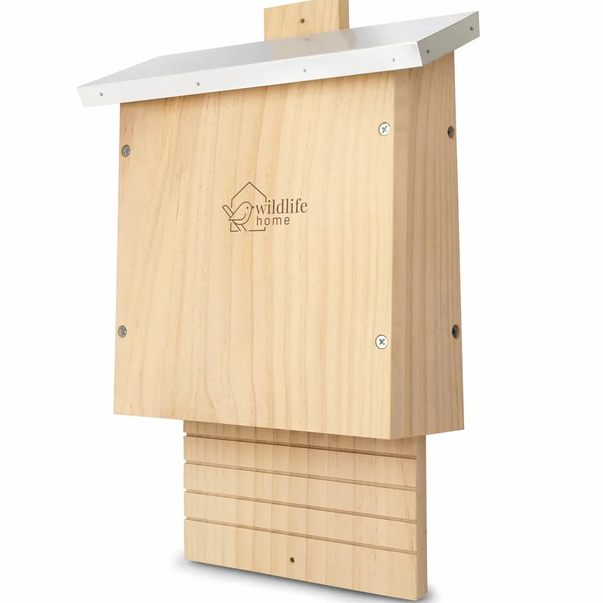 WILDLIFE HOME I Gran caja pesada para murciélagos según NABU – atornillada de madera maciza y 100% resistente a la intemperie, sin tratar, casa de murciélagos y nido, para verano e invierno