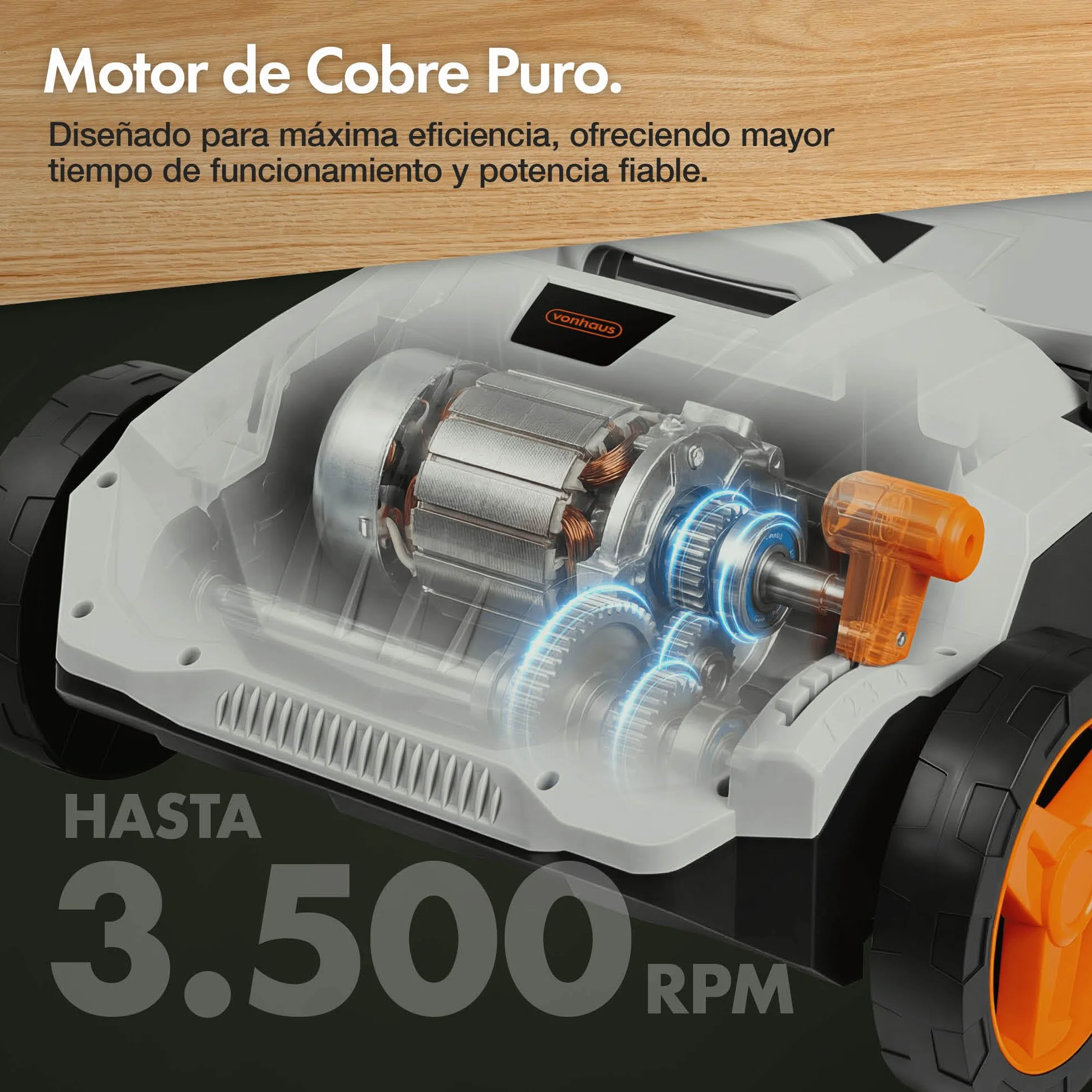 VonHaus Escarificador/Aireador/Rastrillo Eléctrico 1500W – Para Escarificar Y Rastrillar El Césped, Elimina Fieltro, Musgo Y Hojas Secas, Aireación Del Suelo, Caja 30L, 4 Alturas, Ancho 32cm