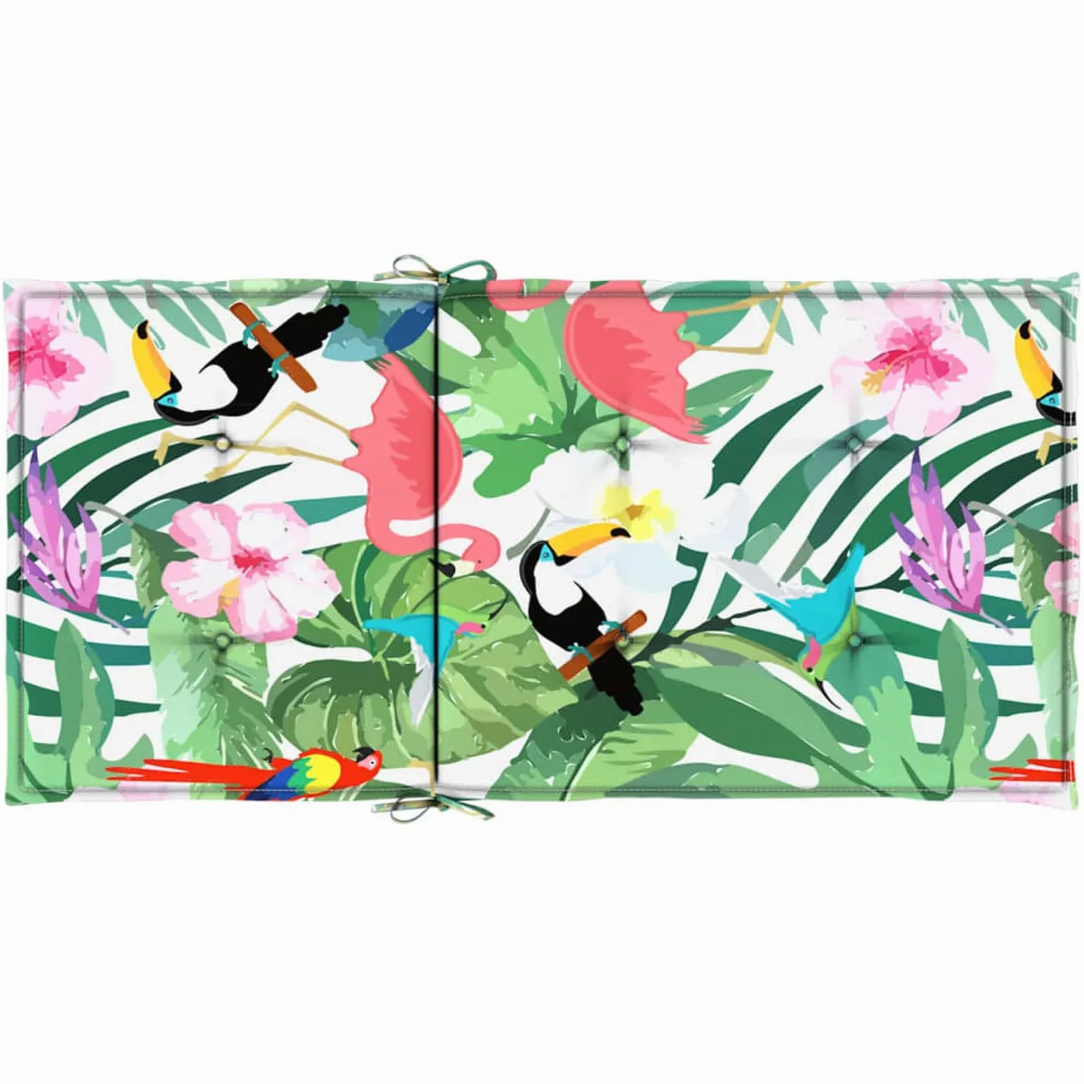 Cojines para Silla con Respaldo bajo 2 uds Tela Multicolor, Cojines para Butacas De Jardin, Cojines Sillas Cocina, Cojines para Sillas De Terraza, Cojin Silla Exterior - 361325