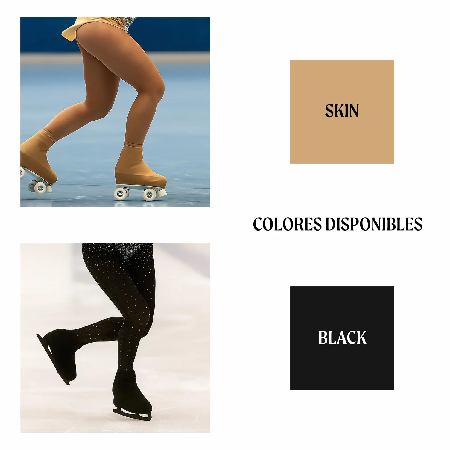 CALZITALY Cubrepatines protección patín niña mujer 130 denier talla 28-42