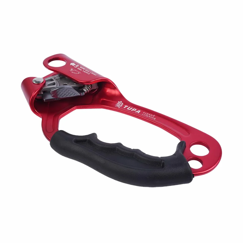 Left Hand Ascender Rope Clamp for 8-12mm Rope Rock Climbing Arborist Rappelling Gear