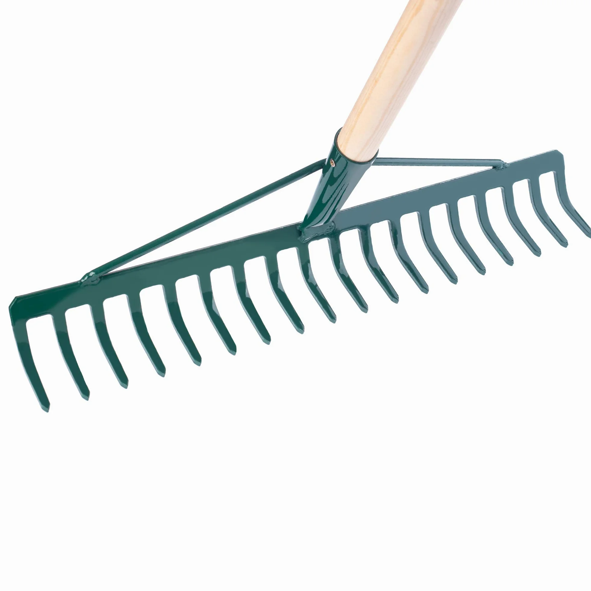 KADAX Rastrillo ancho para jardín, bancal, césped, rastrillo de jardín, rastrillo de hierro, rastrillo de metal, rastrillo de hojas, escoba de hojas, herramienta de jardín, rastrillo de heno,