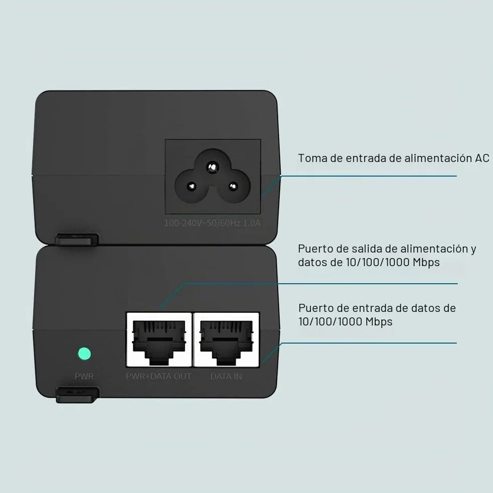 TP-Link TL-POE160S Inyector PoE+ 30W IEEE 802.3at/AF 2 Puertos Gigabit