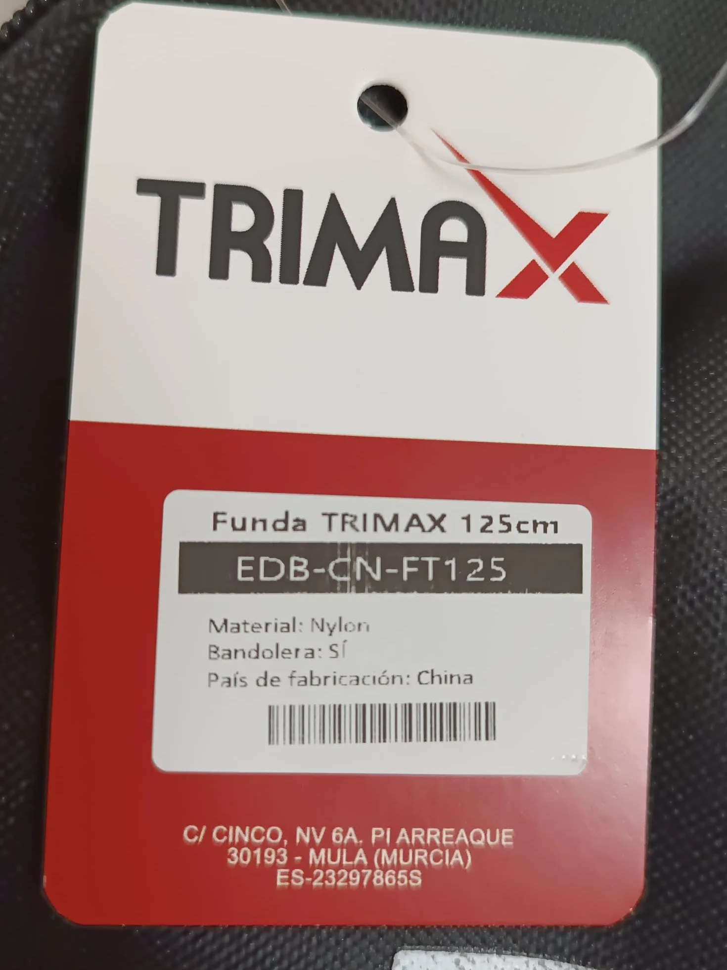 TRIMAX Funda Negra para Carabinas Rifles Escopetas Armas Largas 125 cm con Hueco para Visor