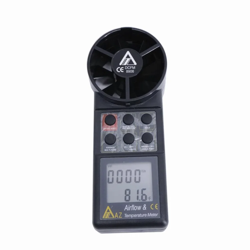 AZ8906 - Anemómetro digital medidor de temperatura del aire 0,4 ~ 30 m/s