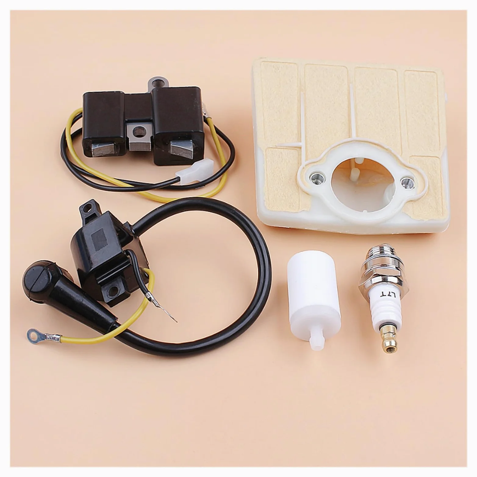 Módulo de Bobina de Encendido de Tipo Antiguo Kit de bujía de Filtro de Aire for Husqvarna 61 266 for joneding 630 Spares de Motosierra 501546201, 501517201