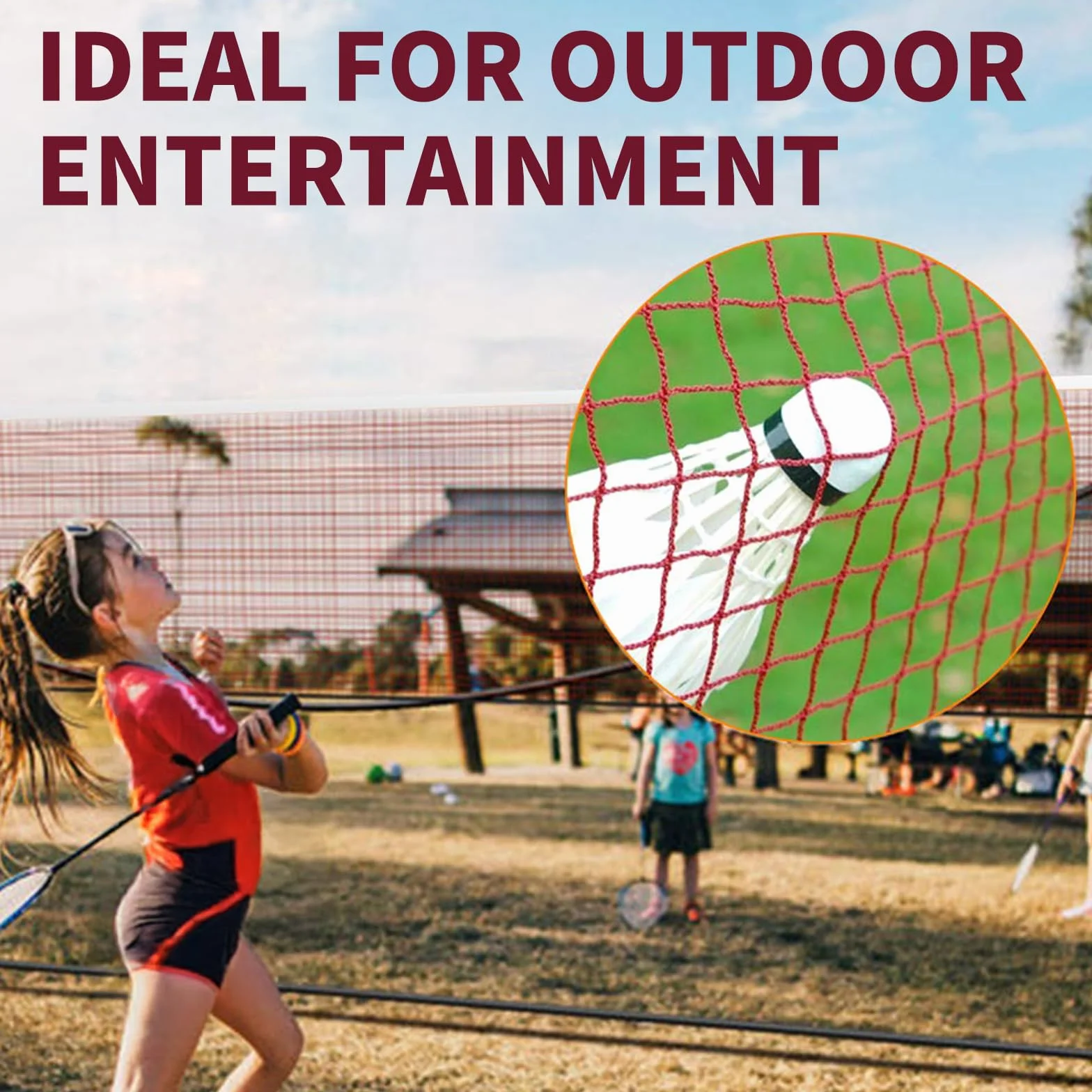 Red de bádminton plegable portátil para voleibol tenis pickleball entrenamiento malla ajustable duradera