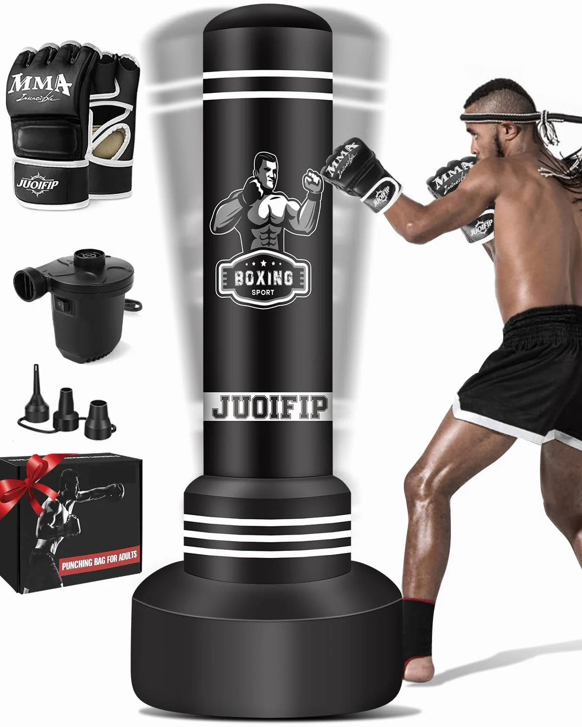 Saco de Boxeo Adulto, Punching Ball para Ejercicio en Casa