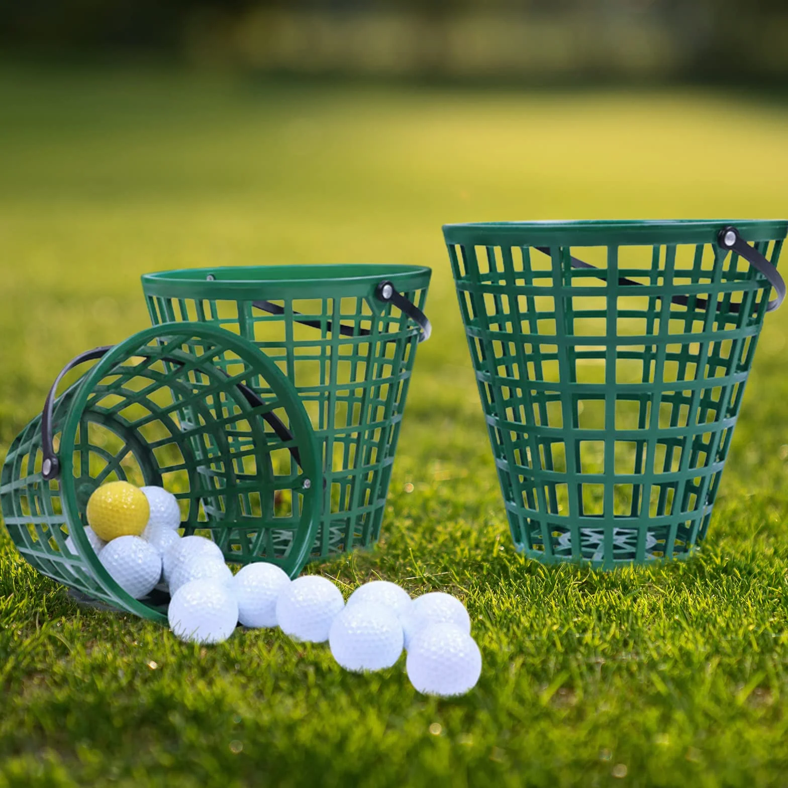 TOOYFUL Pojemnik na Piłki Golfowe z Uchwytem, Stojak na Piłki Golfowe, Akcesoria Stadionowe