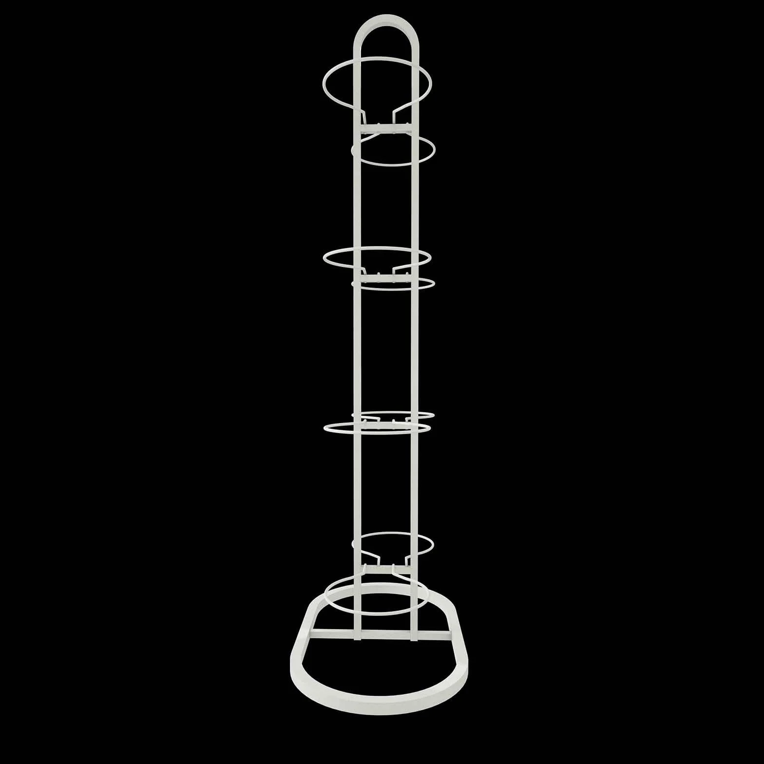 Soporte Vertical 8 Niveles para Almacenamiento Balones Fútbol Organizador Deportivo Portátil Blanco