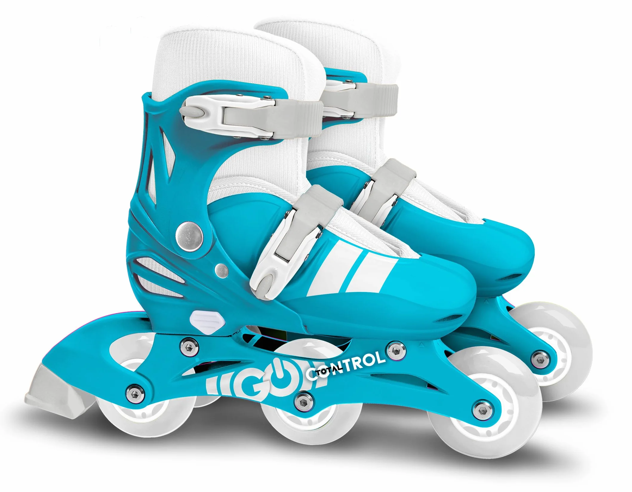 Stamp Adjustable Two in One 3 Wheels Skate Mixte SKIDS Control Size 27-30 Azul