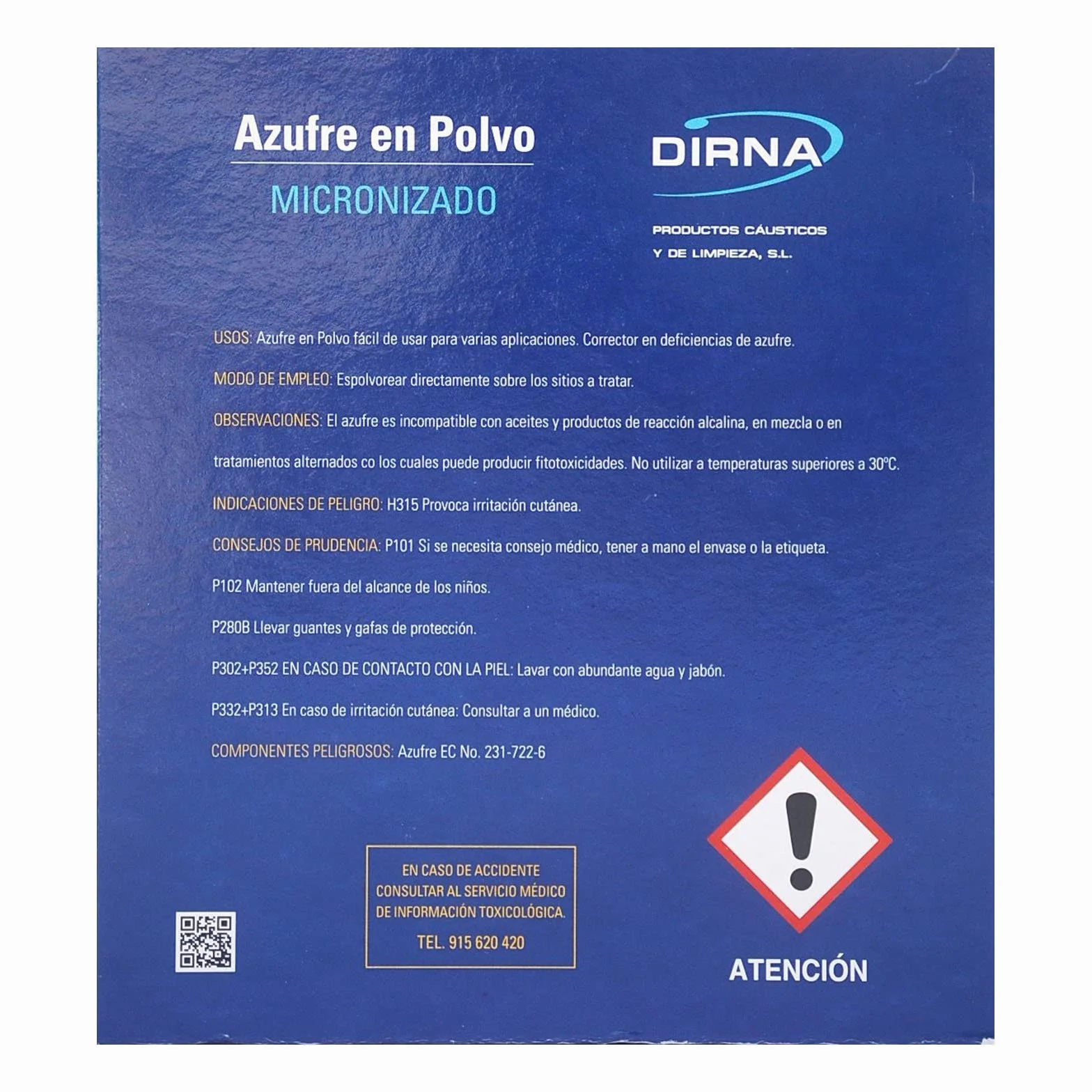 Azufre en Polvo micronizado, Agricultura y Plantas Lote 3 Cajas de 750gr