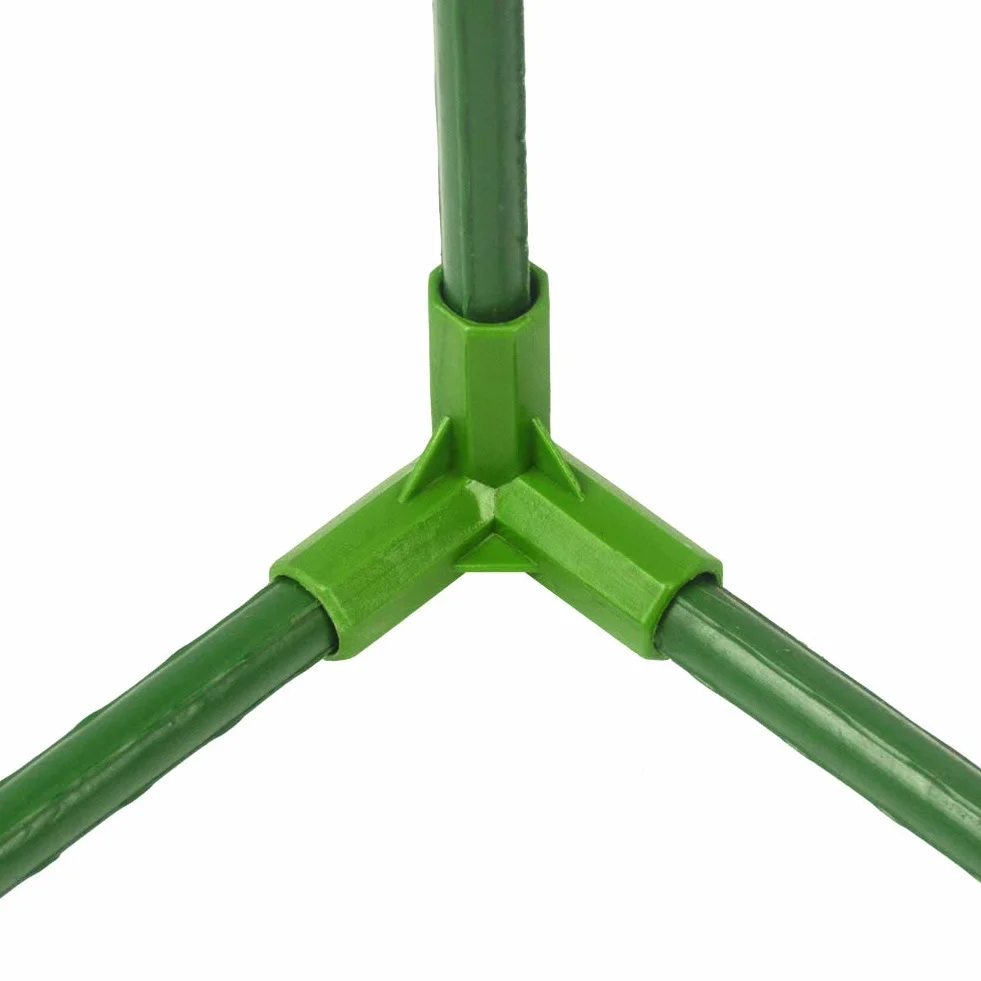 Gardening Will 10 conectores de PVC de 3 vías de 11 mm para marcos de invernadero resistentes