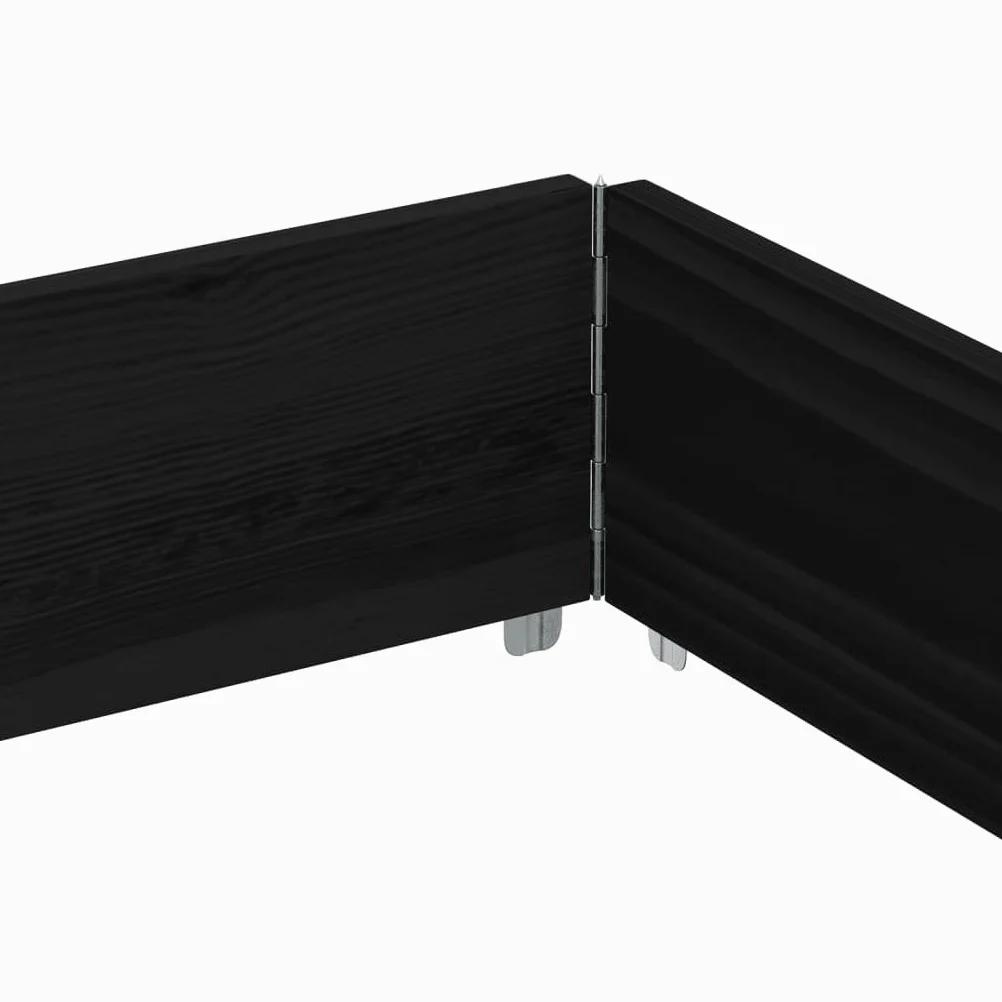 Macetero negro de madera maciza de pino 150 x 100 cm, plegable y apilable, resistente a la intemperie, para balcón, terraza, jardín, ideal para verduras, hierbas y flores