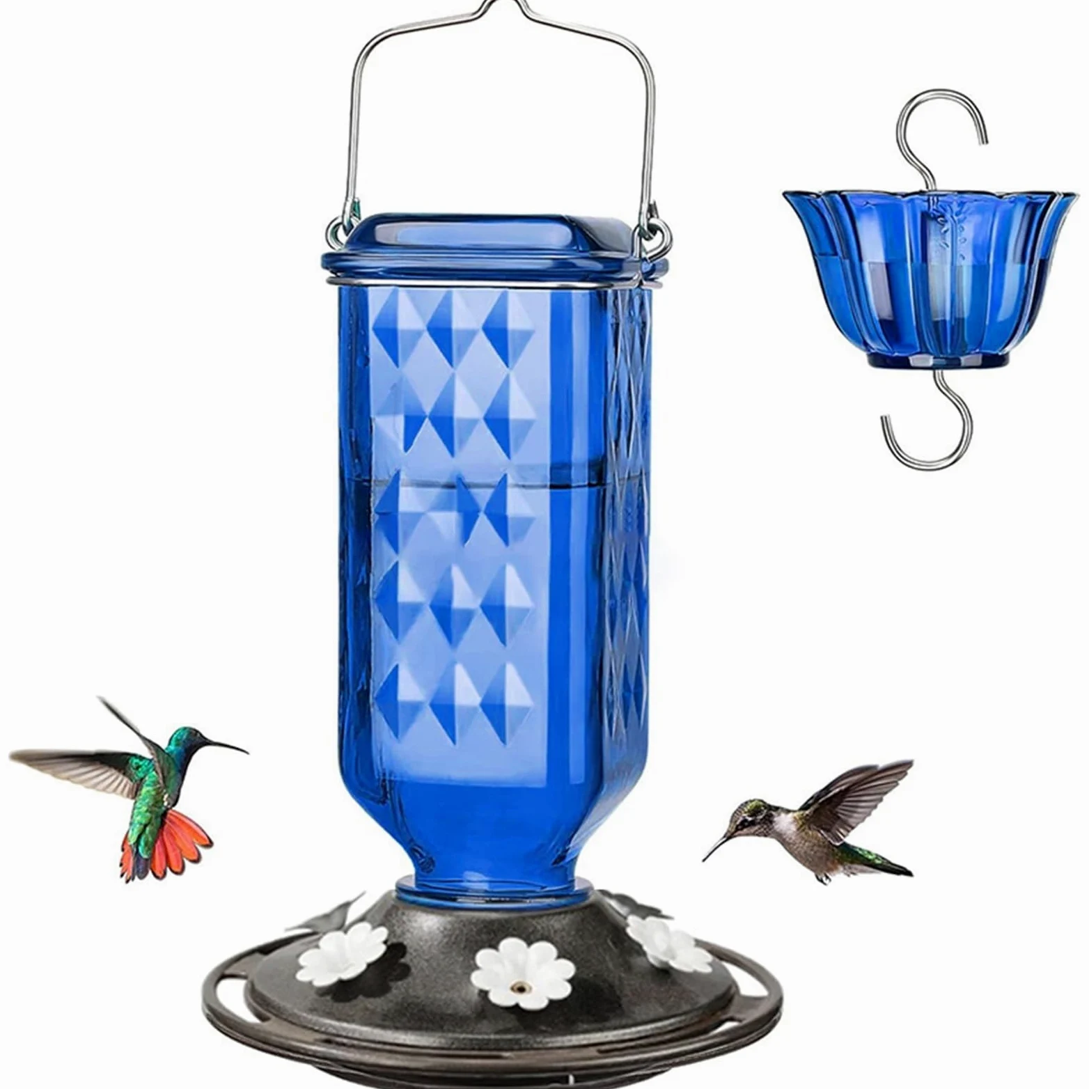 Comedero Colgante for colibríes, comedero con Base a Prueba de Fugas for pájaros al Aire Libre