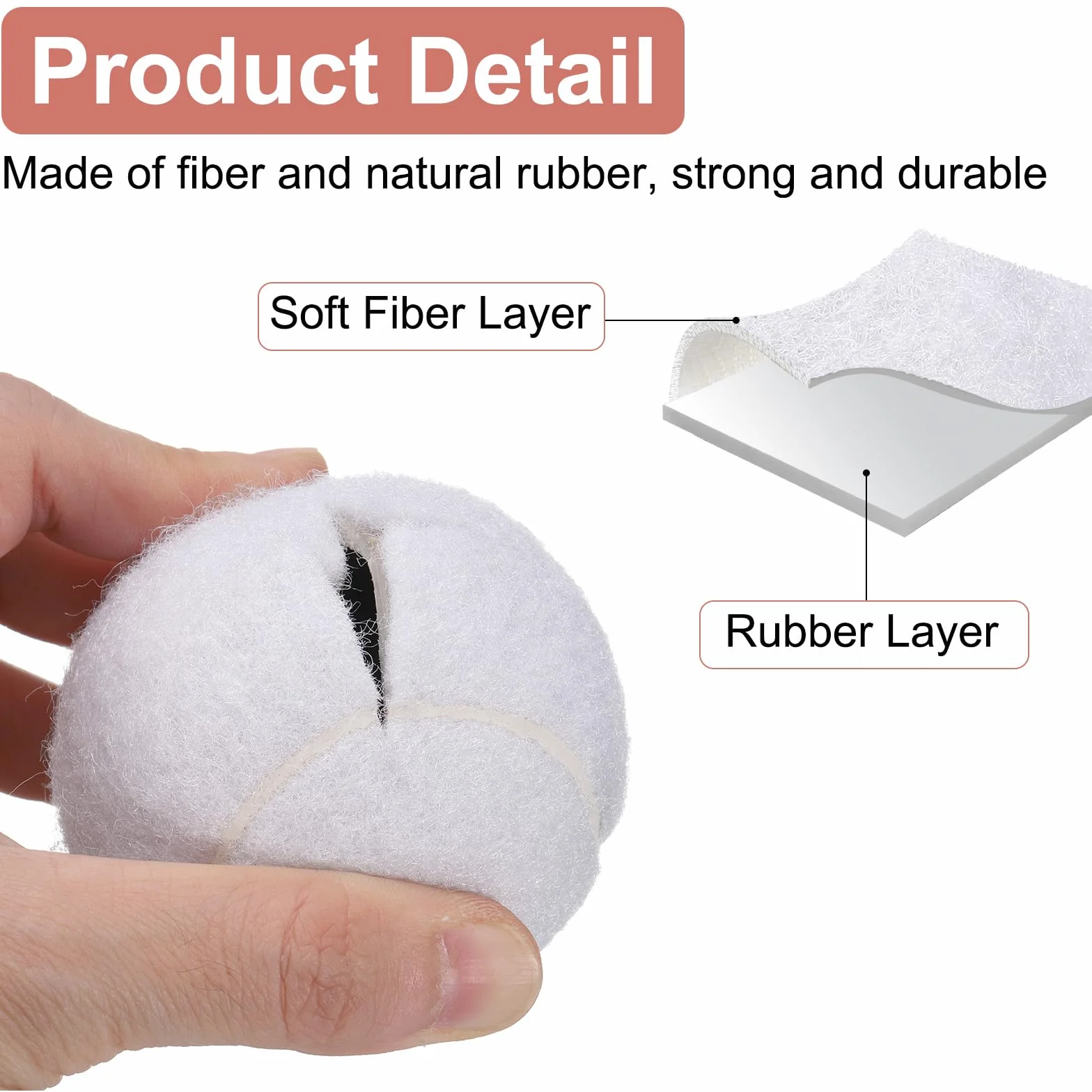 QUARKZMAN 12 Piezas Bolas de Tenis Precortadas para Andadores, Accesorios Deslizamiento Patas Muebles Protección Suelos, Blanco