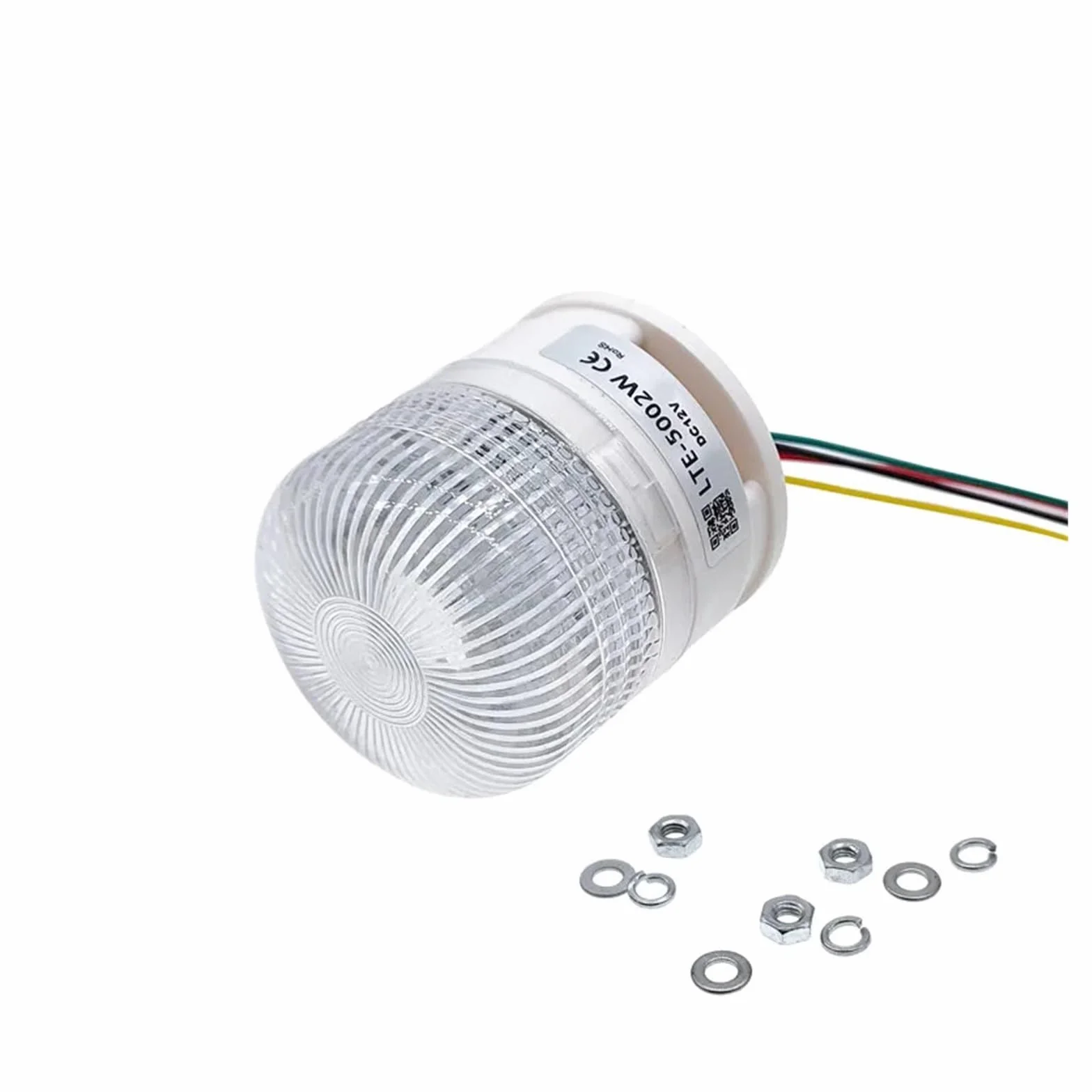 LTA 5002 Luz de Advertencia de señal de 3 Colores Siempre encendida, 12 V, 24 V, zumbador, luz indicadora magnética, lámpara LED, pequeña Alarma de Seguridad(5002TJ 12VDC)