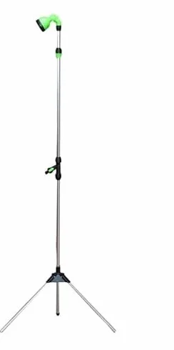 Ducha Exterior Jardín Regulable En Altura Con Base Trípode Portátil Para Camping Playa Piscina Lavado Mascotas Alta Presión Fácil Montaje Uso Móvil Riego Verano Refrescante Agua Ajustable Ligera