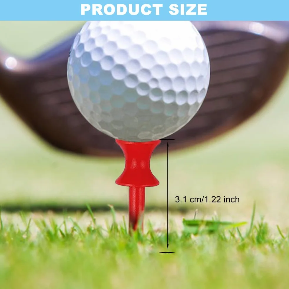 Alicer 120 T Camisetas de golf pequeño castillo de plástico exterior ayuda entrenamiento golf jardín 3,1 cm 120 piezas
