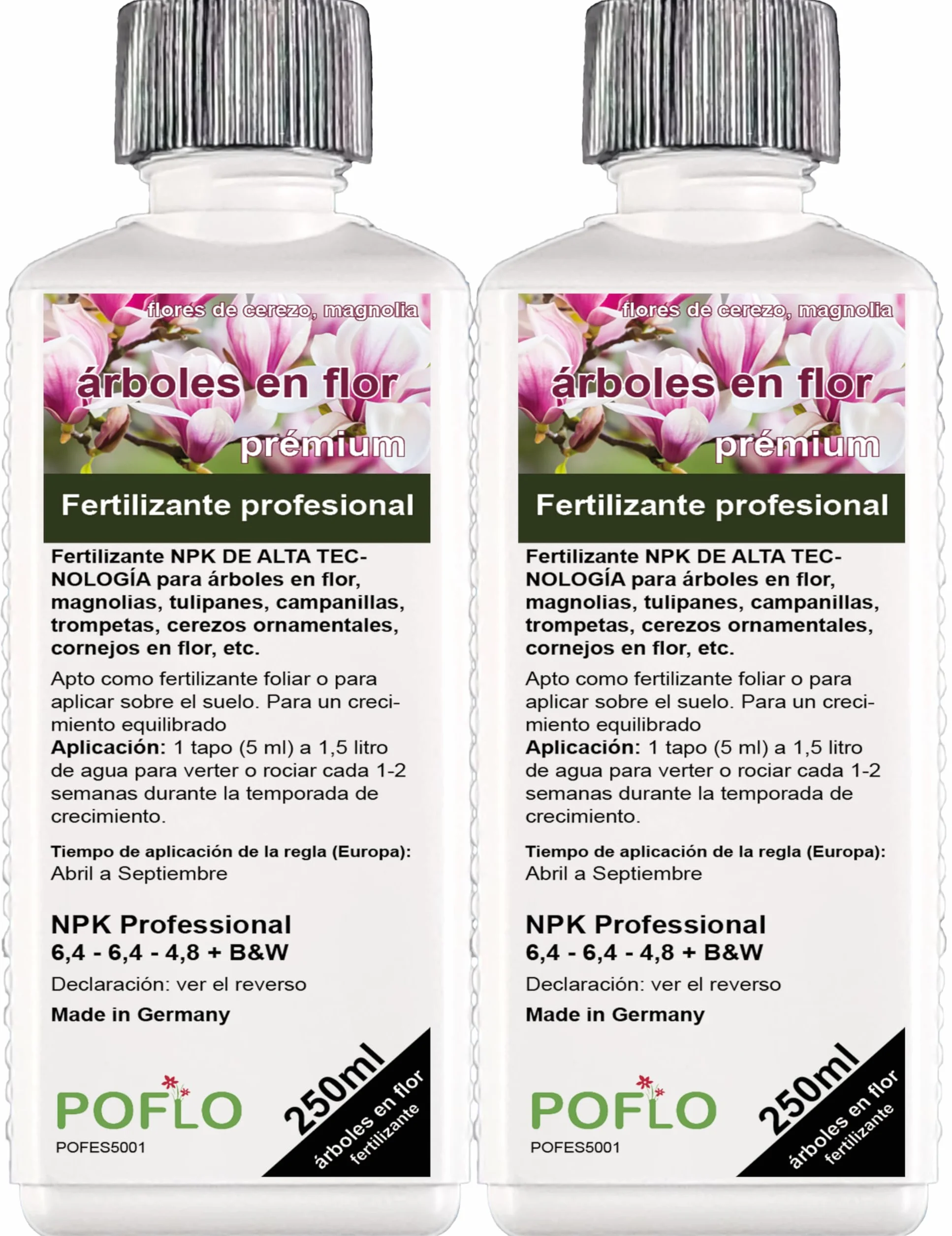 Fertilizante NPK de alta tecnología para árboles en flor, magnolias, tulipanes, campanillas, trompetas, cerezos ornamentales, cornejos en flor, etc. (500ml)