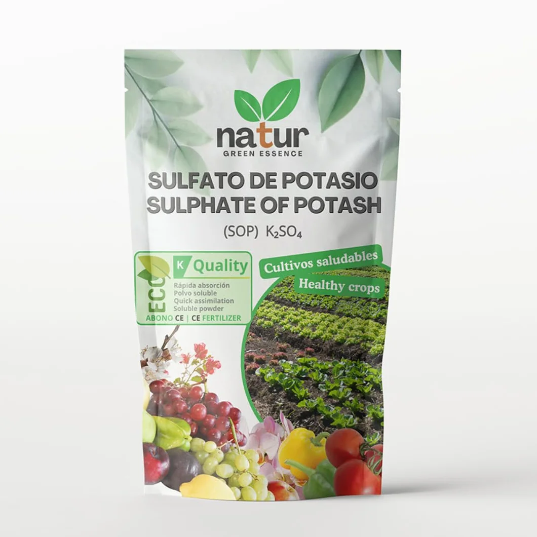 Sulfato Potásico para Jardín y Huerto - Fertilizante de Potásio y Azufre para todo tipo de Plantas Mejora Crecimiento y Producción, Nutriente esencial 1KG
