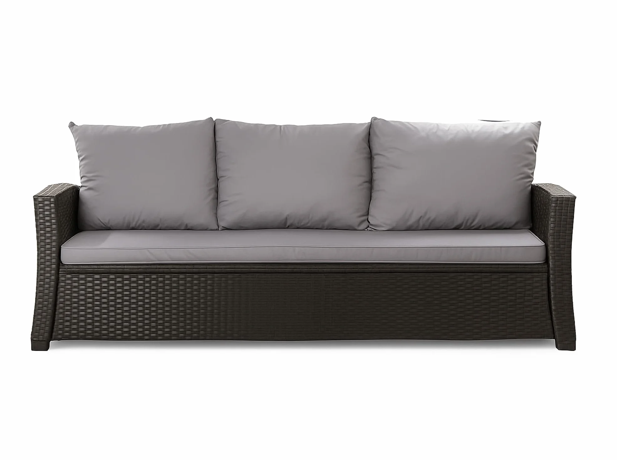 Cojín para banco - Cojín de asiento para exteriores para banco de jardín para polirratán - Relleno de almohada para banco de polirratán para columpio de Hollywood (Gris claro, 160x50x50cm)