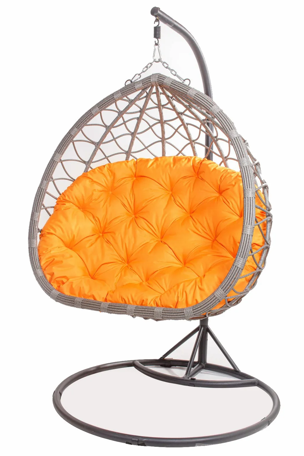 Cojín para sillón colgante, 130 x 100 cm, cojín para cesta colgante, cojín, cesta colgante, cesta de columpio, cojín de respaldo (naranja)
