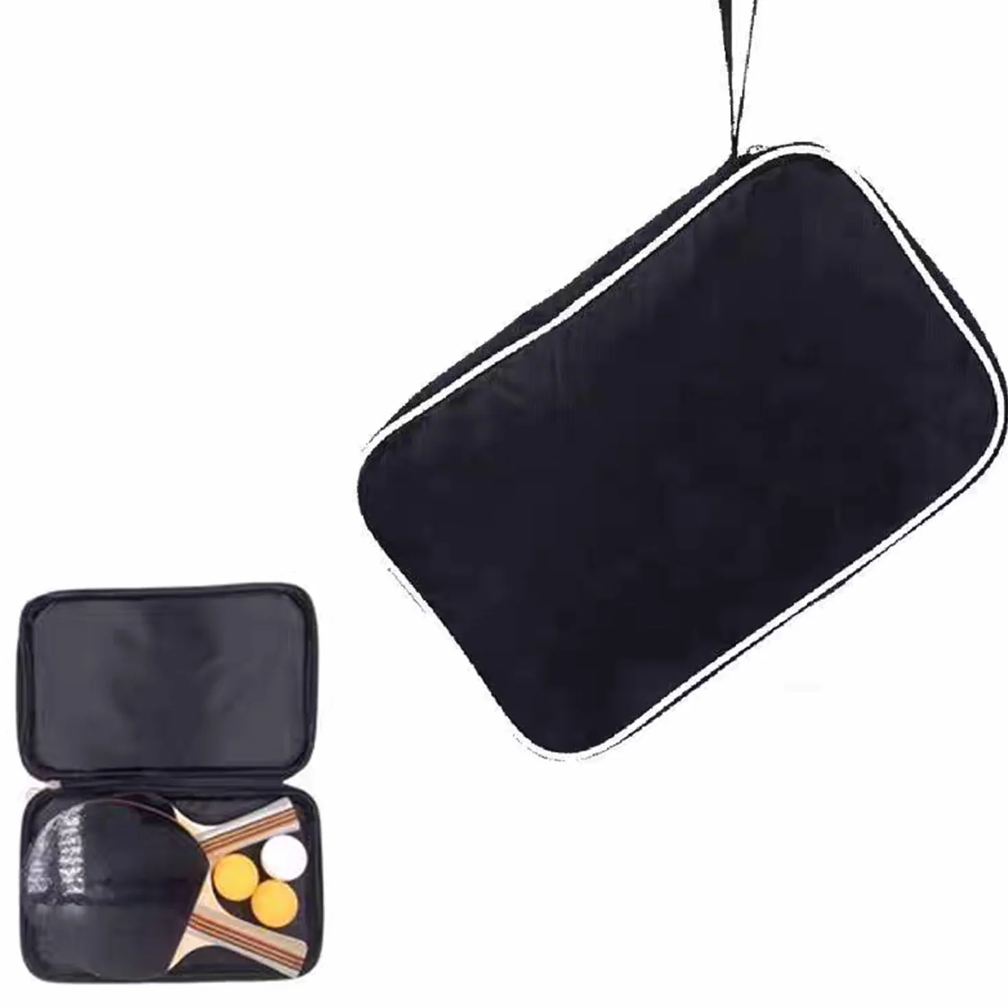 Bolsa de Tenis de Mesa para Raqueta de Ping Pong, Funda Protectora, Color Negro, 27 x 17 cm