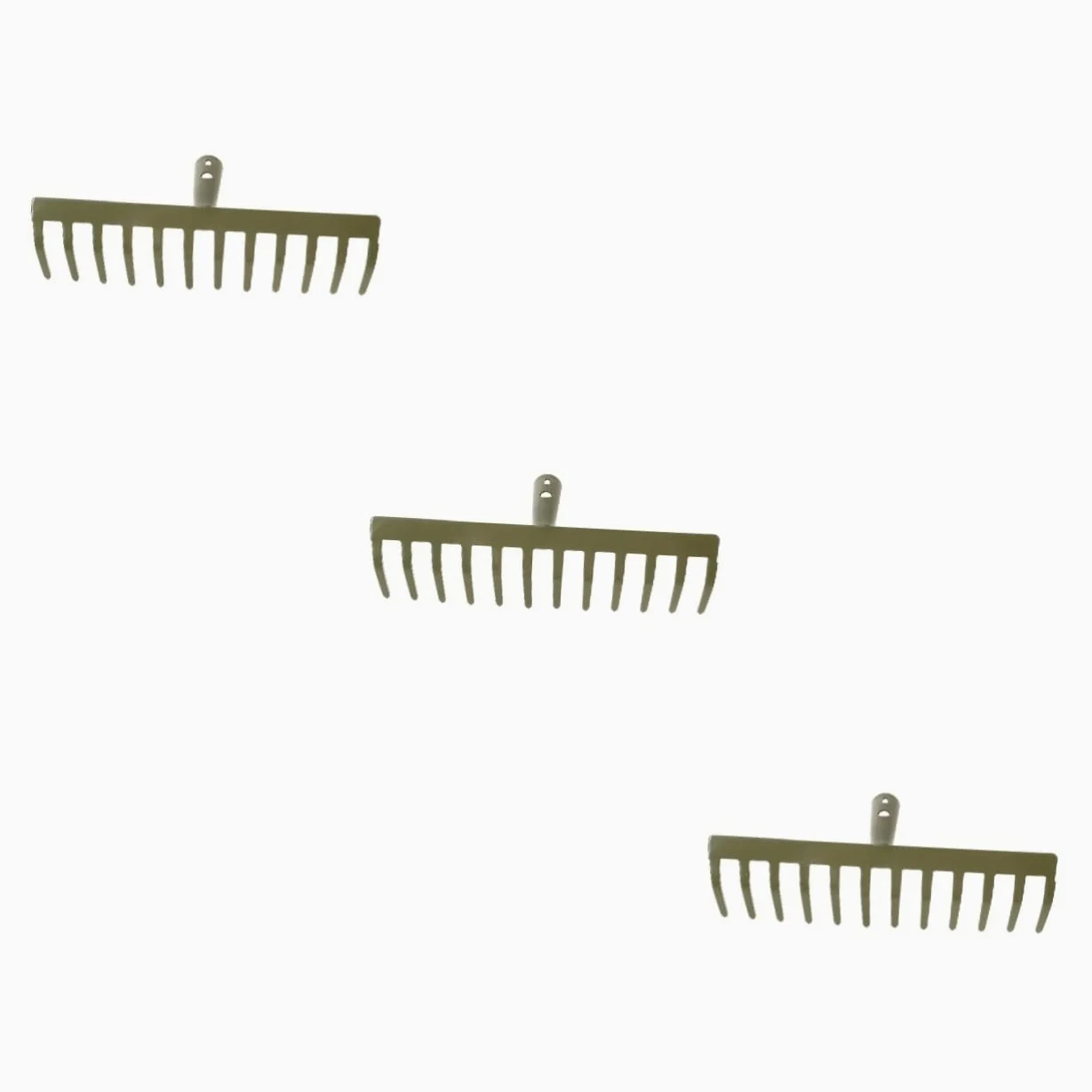 Hemobllo 3piezas Rastrillo De Jardín Metálico Resistente para Césped y Caídas Herramienta De Jardinería Ergonómica Fácil De Usar Limpieza De Jardines para Jardineros