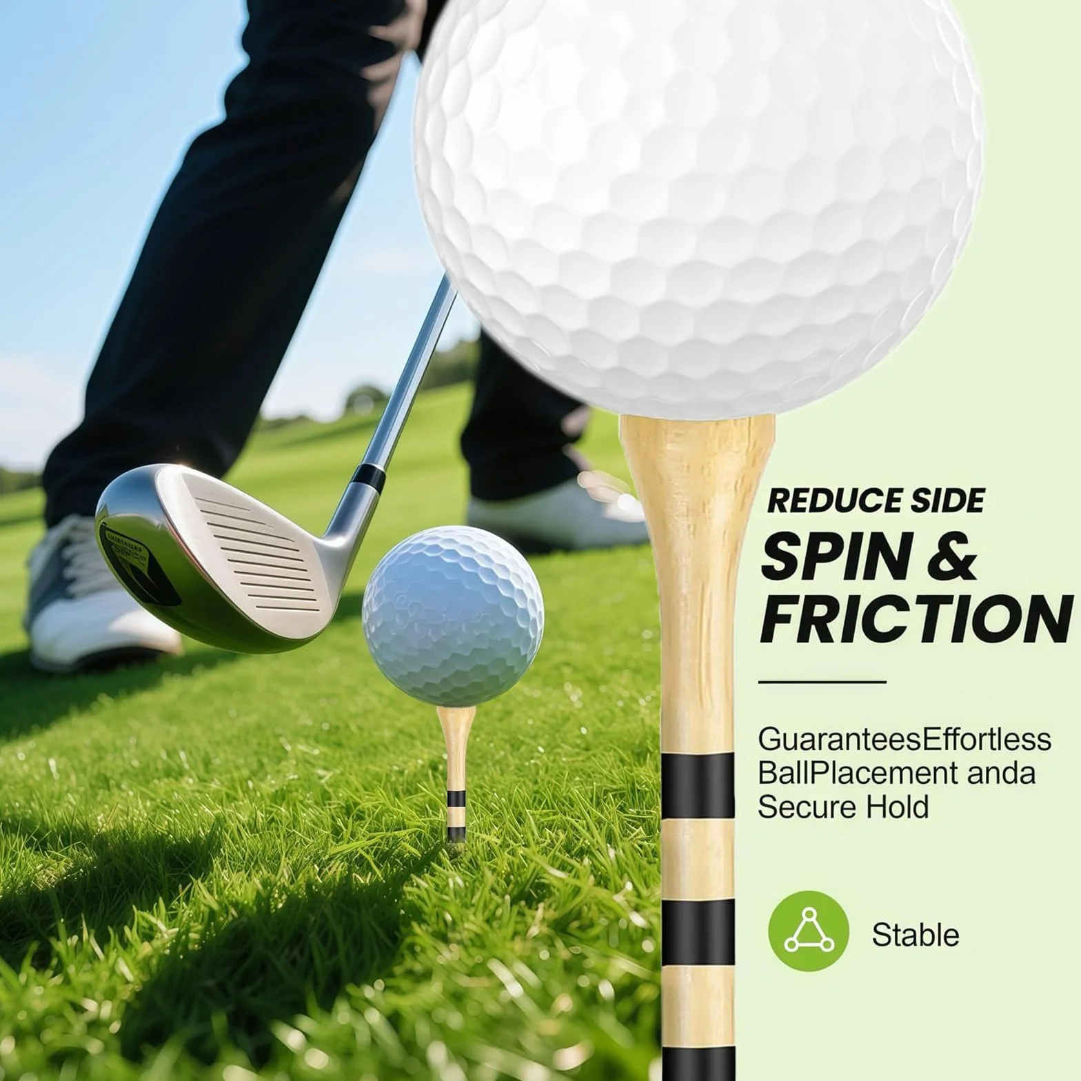 Tees de Golf 83mm Madera Multicolores Accesorios para Golfistas Aficionados y Profesionales