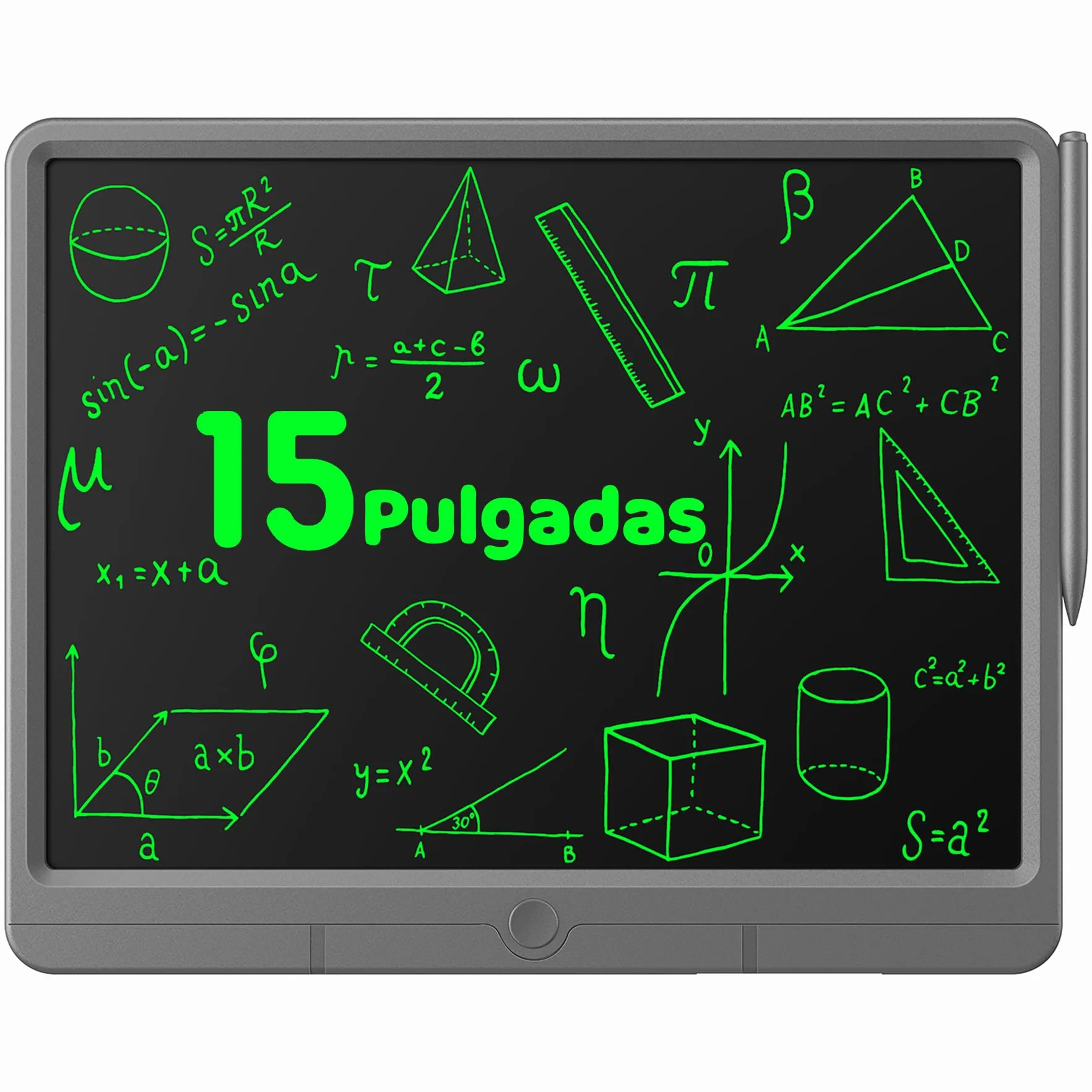 GIGART Tableta de Escritura LCD 15 Pulgadas Pizarra Infantil Reutilizable Juguetes Niños 3-8 Años (Gris)