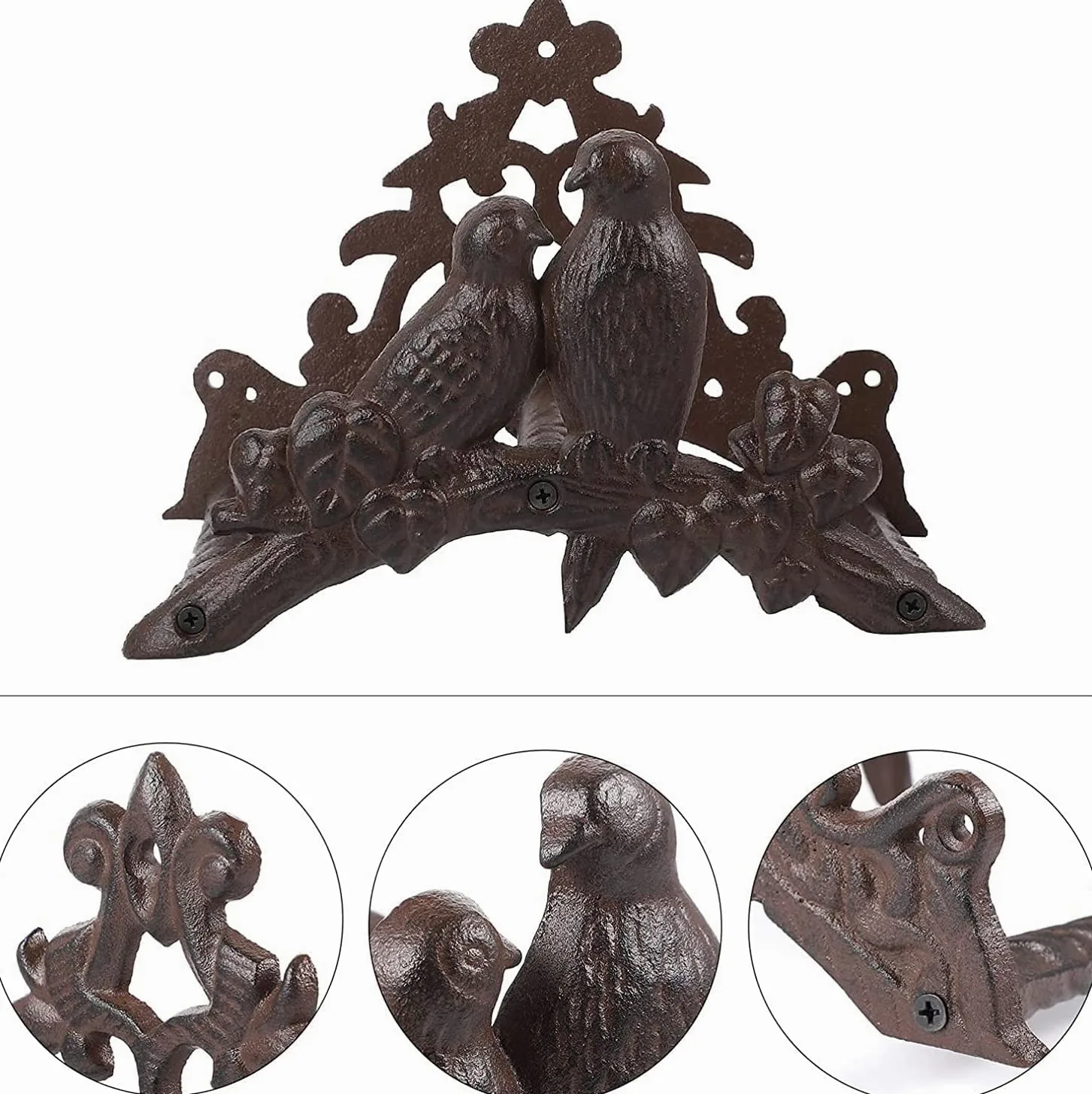 Soporte de Manguera de jardín Soportes de Manguera de Montaje en Pared de Hierro Fundido Carrete de Manguera montado en la Pared Soporte de Manguera Decorativo for Patio Exterior