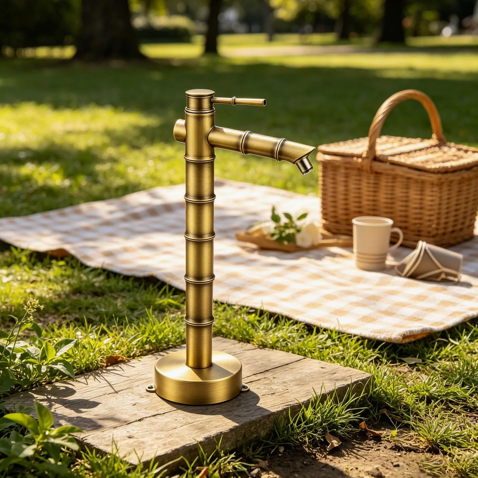 Grifo de columna de jardín de cobre, grifo resistente a las heladas, hidrante vertical independiente con soporte para manguera, dispensador exterior para jardín y patio trasero
