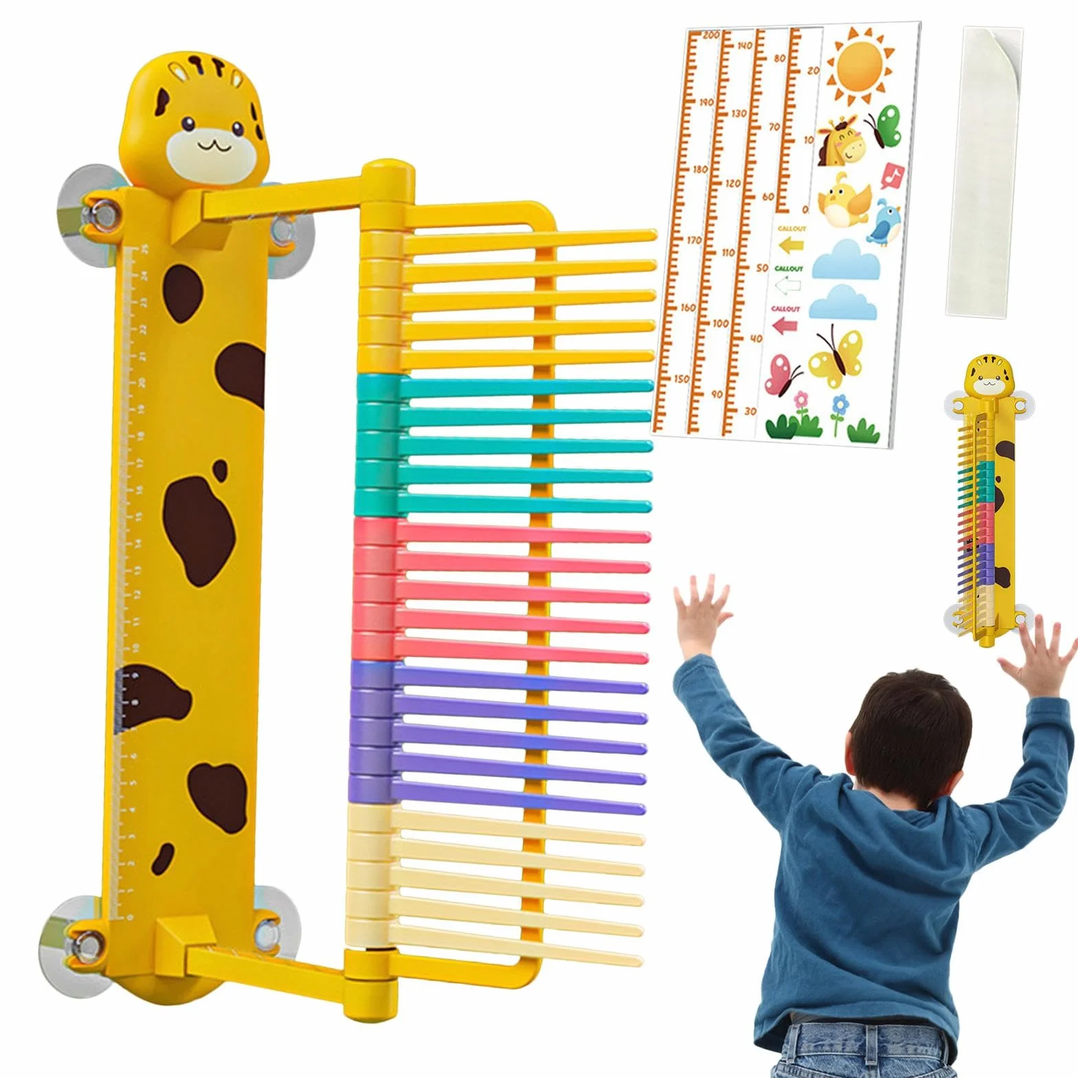Medidor de Salto Vertical Ajustable para niños, Barra de Prueba táctil y Dispositivo de Entrenamiento