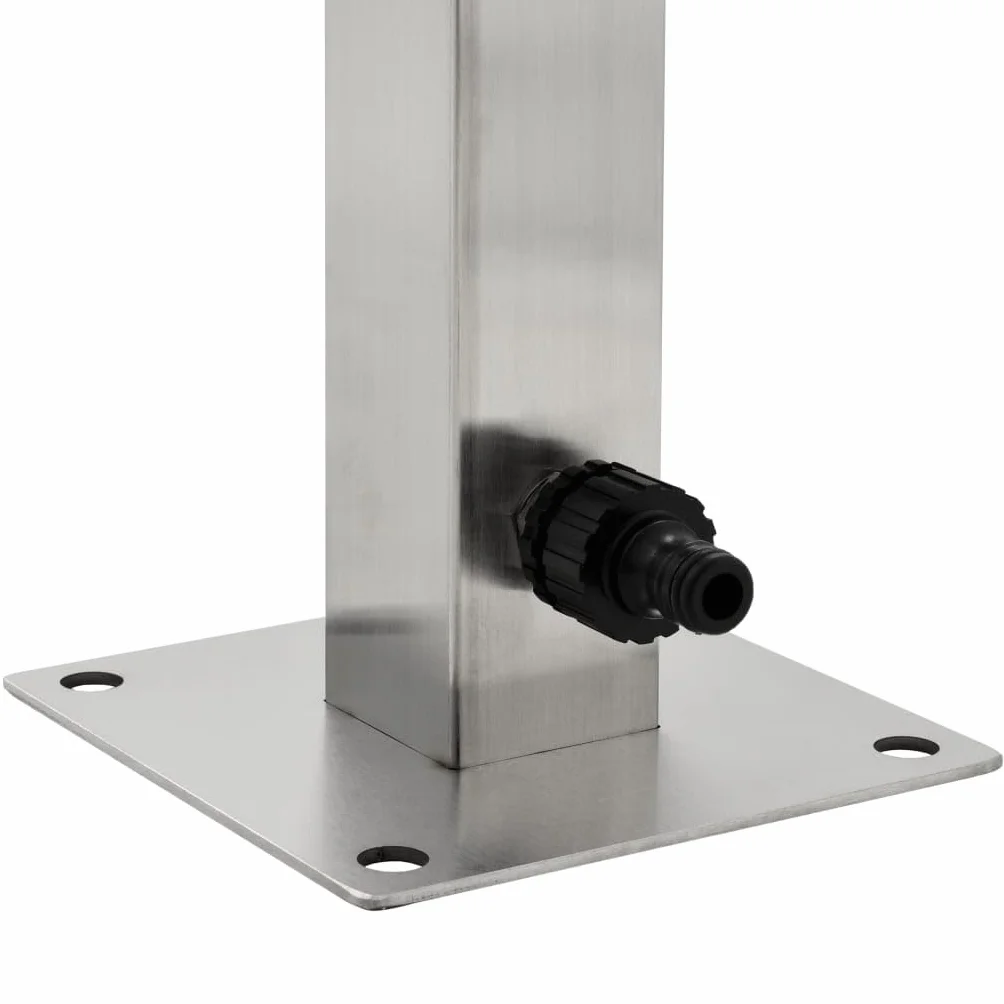 vidaXL Columna Agua para Jardín Acero Inoxidable Cuadrada 65 cm Fuente Patio