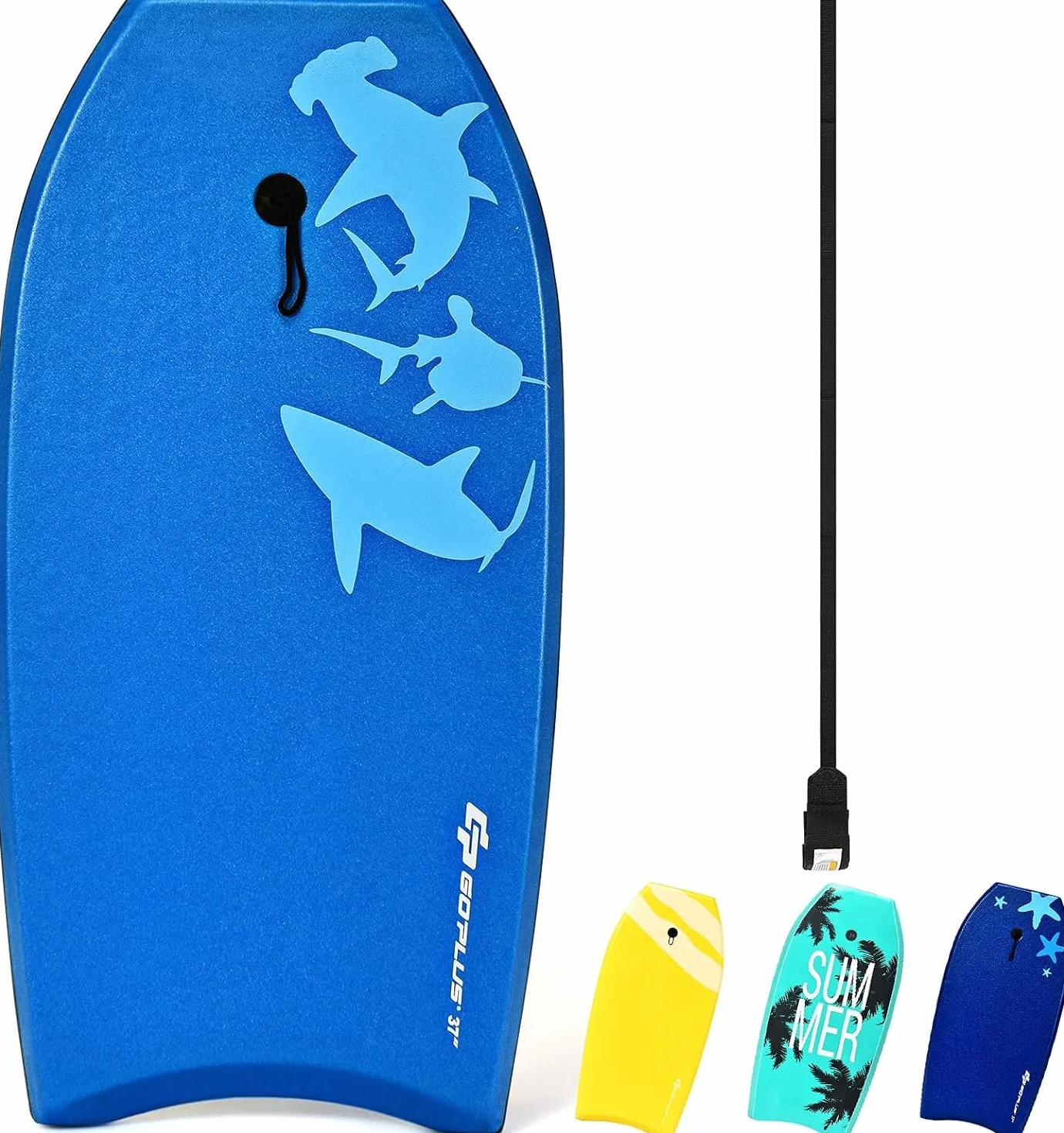 RELAX4LIFE Tabla de Natación Portátil XPE HDPE Antideslizante Bodyboard para Niños y Adultos