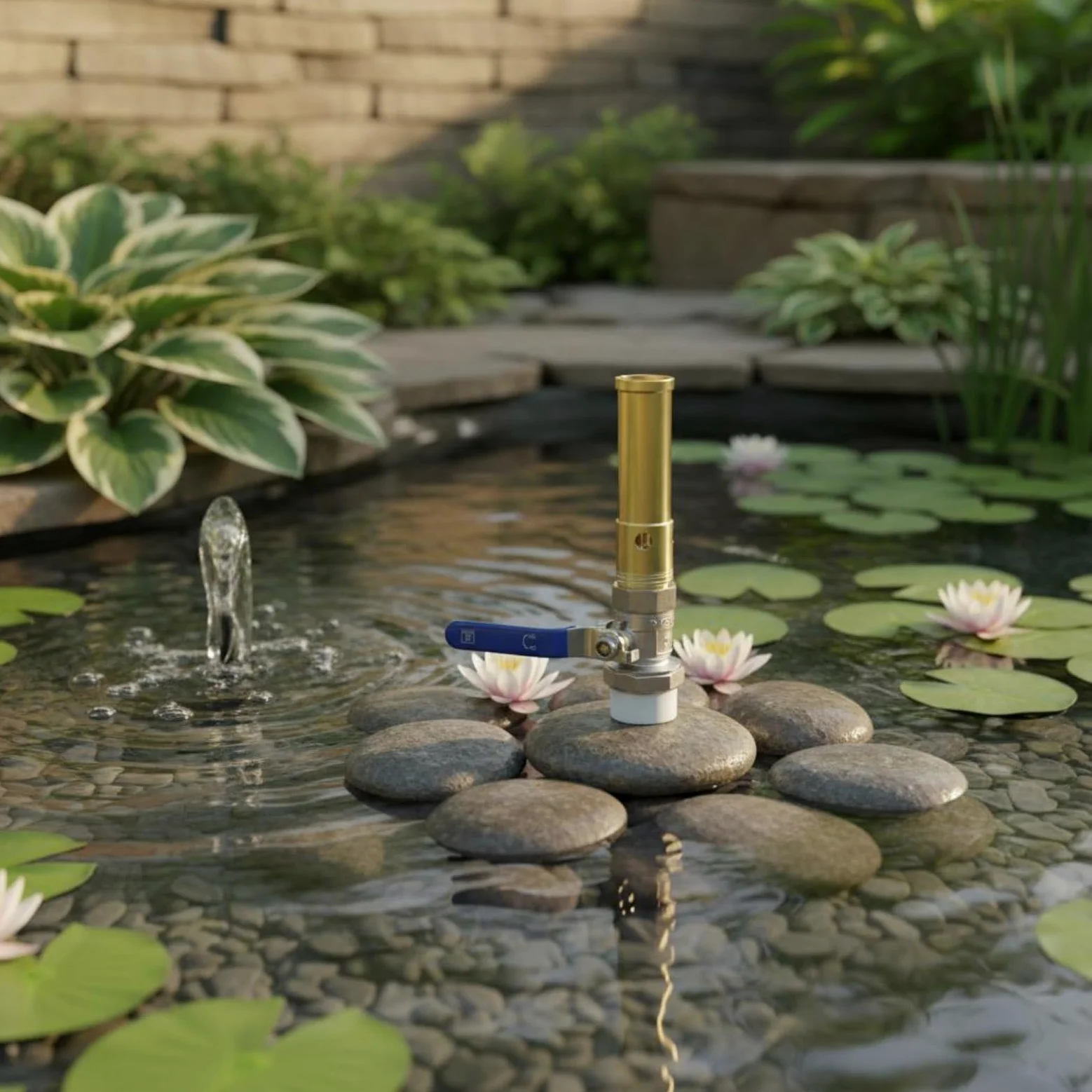 Boquilla de Fuente de Latón Compatible con Luz LED Boquilla de Fuente de Burbujas Larga Vida Útil para Paisajistas, Jardín, Color to 8