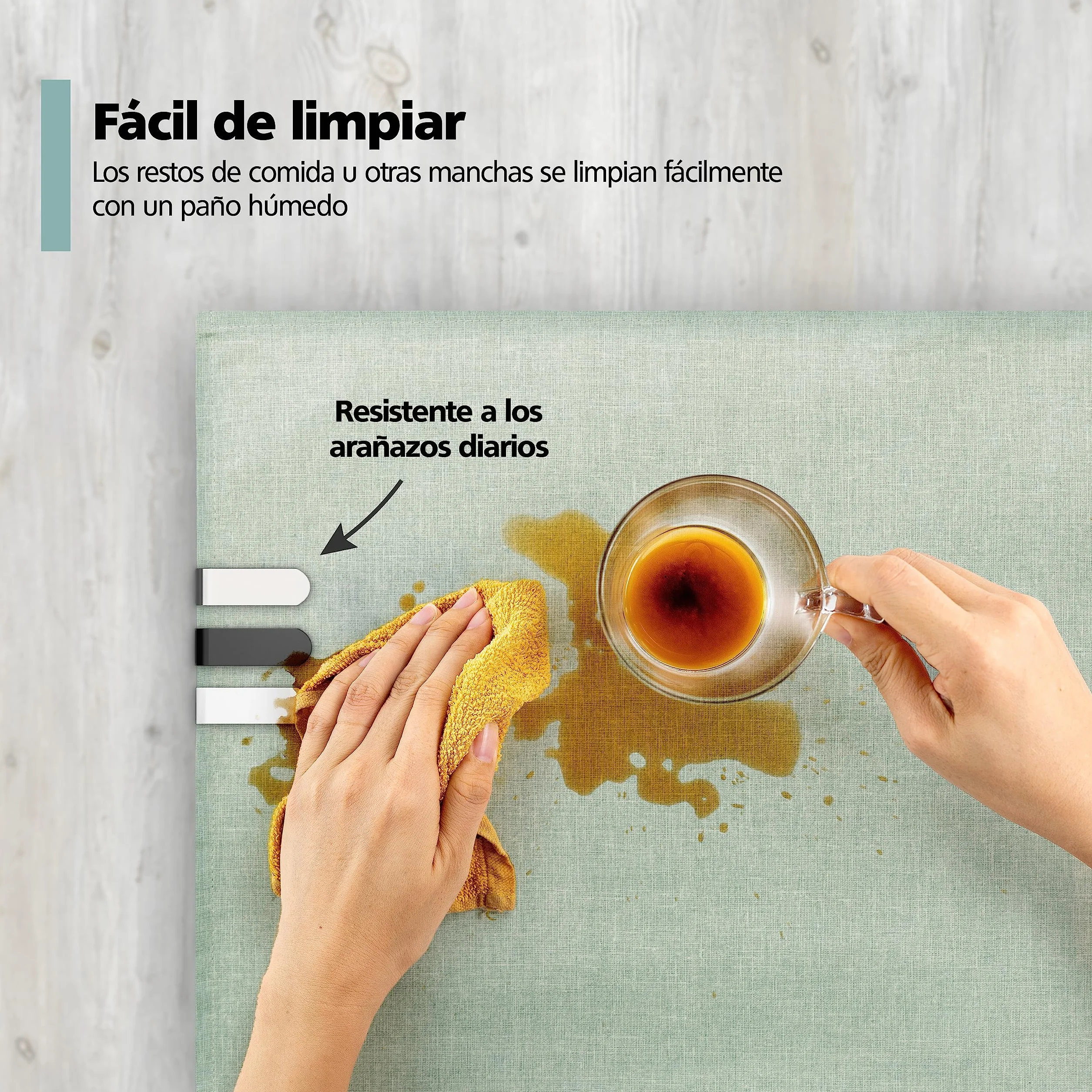 8 x Pinzas para manteles Negro para mesas con un Grosor de 3 cm - - Pinzas para manteles de Acero Inoxidable para Uso en Interiores y Exteriores - - Pinzas para manteles fáciles de Limpiar