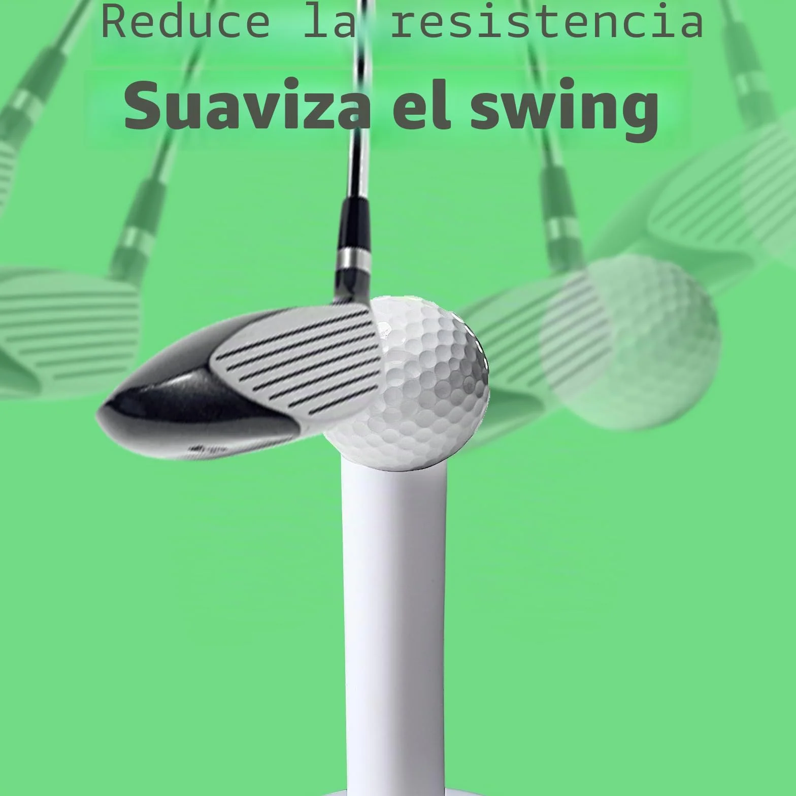 Tees de Golf de Goma Blandos, Accesorios para Pelotas de Golf Blancos en Forma DET, 6 Piezas para Practicar en Interiores y Exteriores