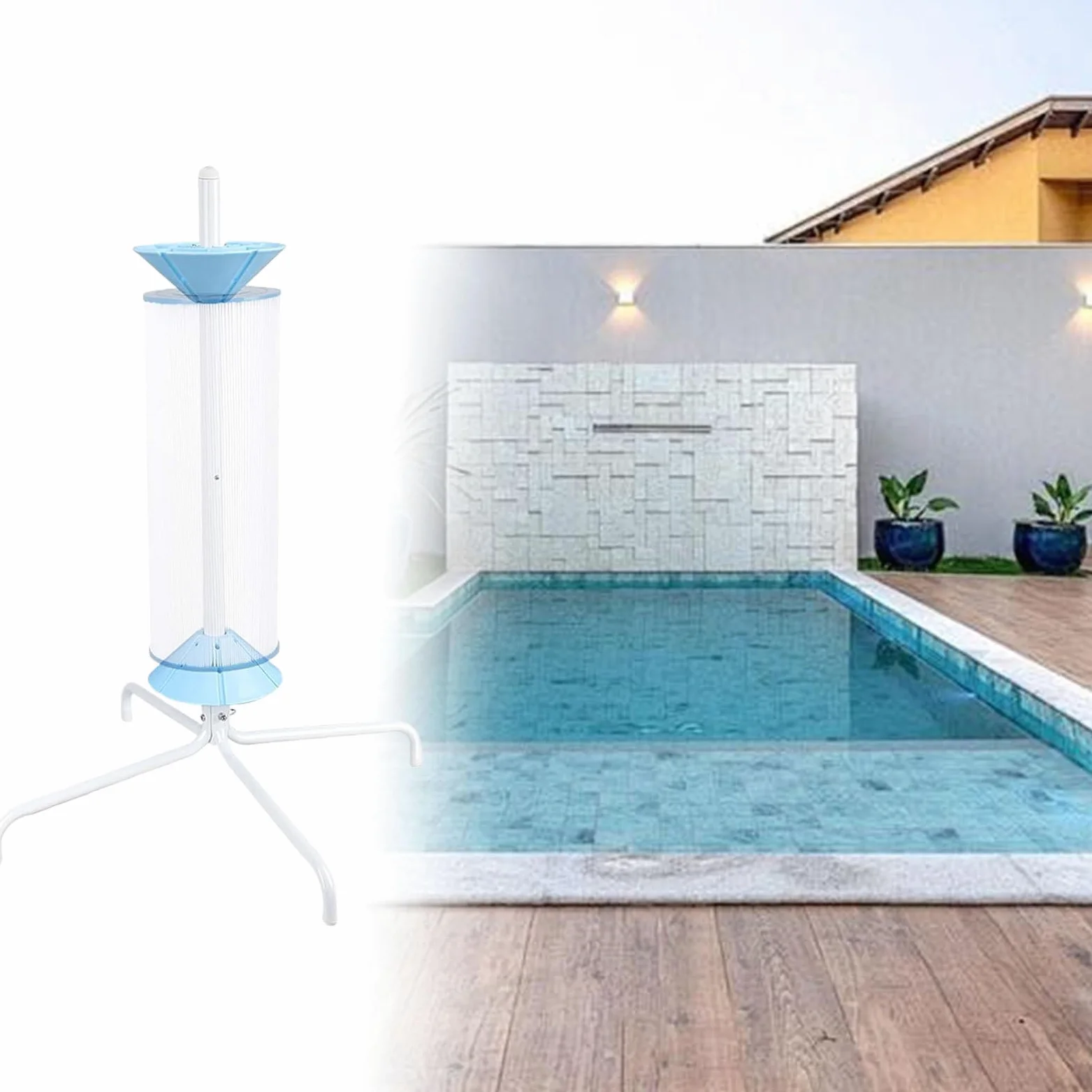 Soporte Limpiador Cartuchos Filtrantes Piscina Herramienta De Filtración De | Soporte Resistente Para Filtro Piscina para jardín, patio, patio trasero, spa y bañera