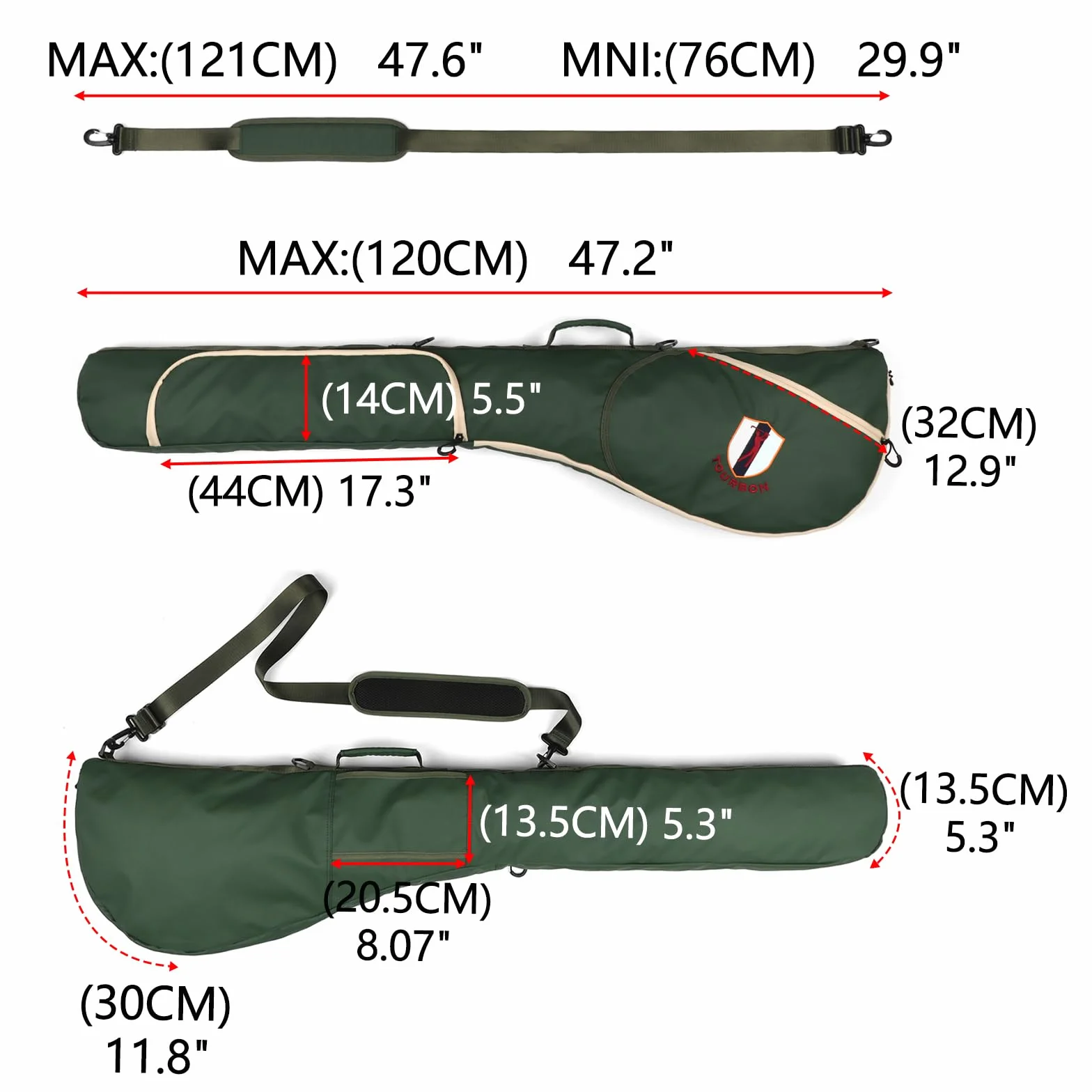 TOURBON Bolsa de Golf portátil de Nailon Plegable para Viajes