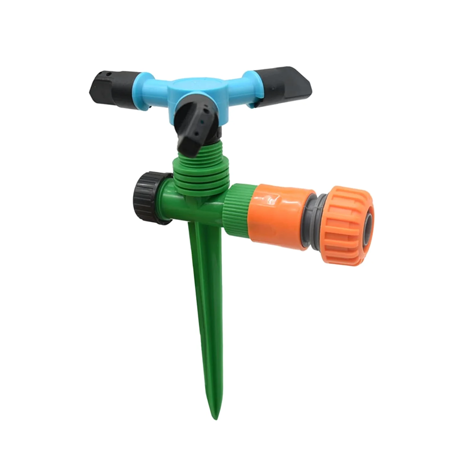 Sistema de riego por aspersión de césped de jardín Aspersor de riego de riego de césped de 3 Brazos, Aspersor Giratorio Ajustable, Adecuado for 1/2 (3I4 Hose)