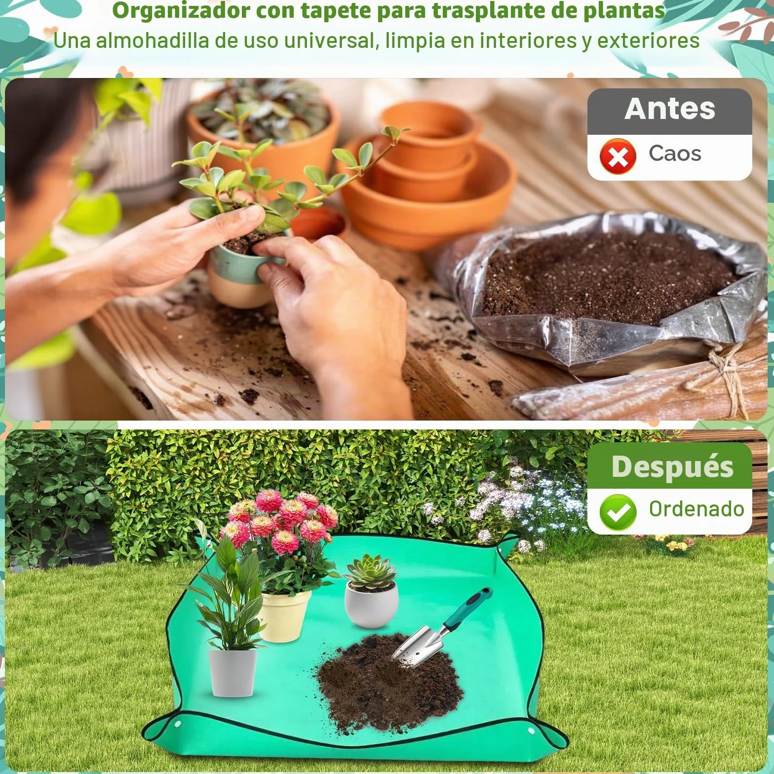 Juego de Herramientas de Jardinería,8 Piezas Acero Inoxidable de Herramientas de Jardín,Juego de Herramientas de Jardín Resistentes,Kit Jardinería-Rgalo de Jardín Ideal para Mujeres y Hombres