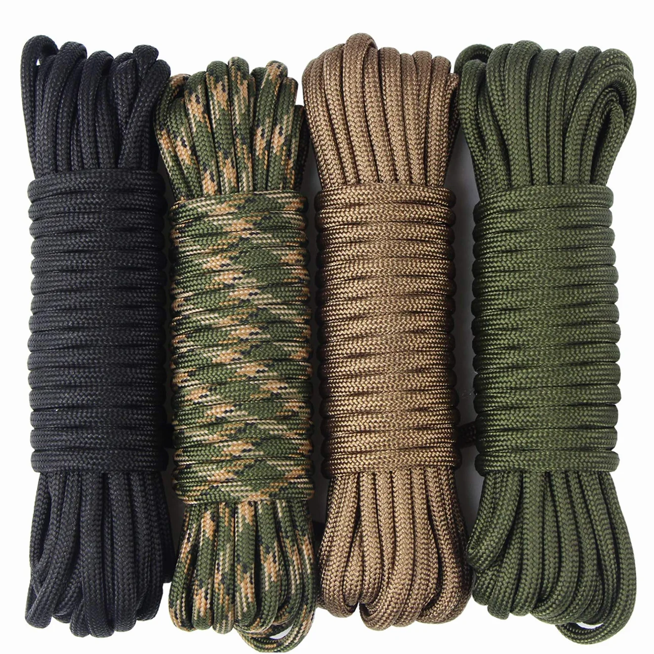 Paracord Cuerda de Nailon 4 Piezas 19ft 6 Metros 4mm 7 Hilos Total 76ft