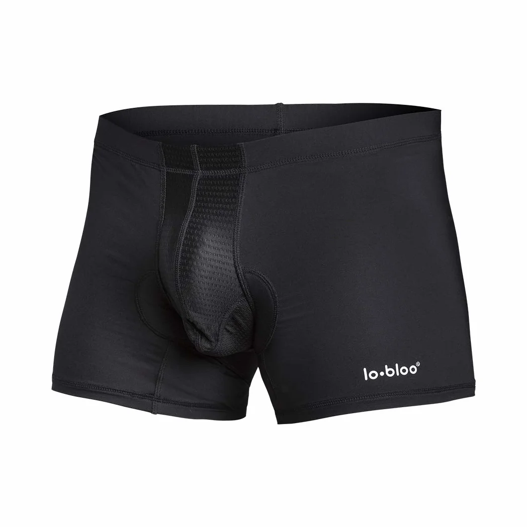 lobloo Shorts de Hombre Jock Strap Invertidos Coquilla Compresión Acolchados Protección Zonas Íntimas Negro XS-XL