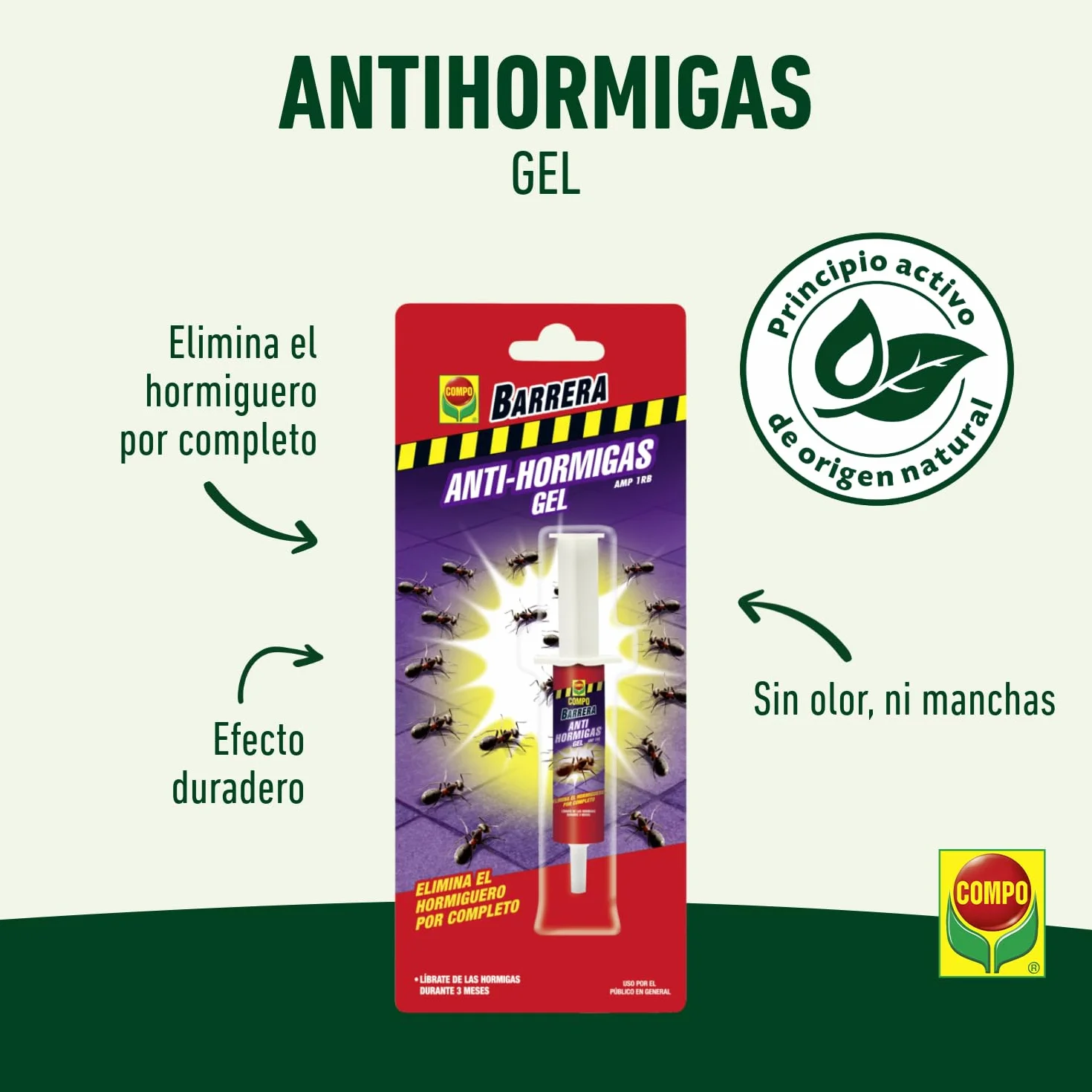 COMPO Barrera Jeringa Anti-hormigas gel 10 gr