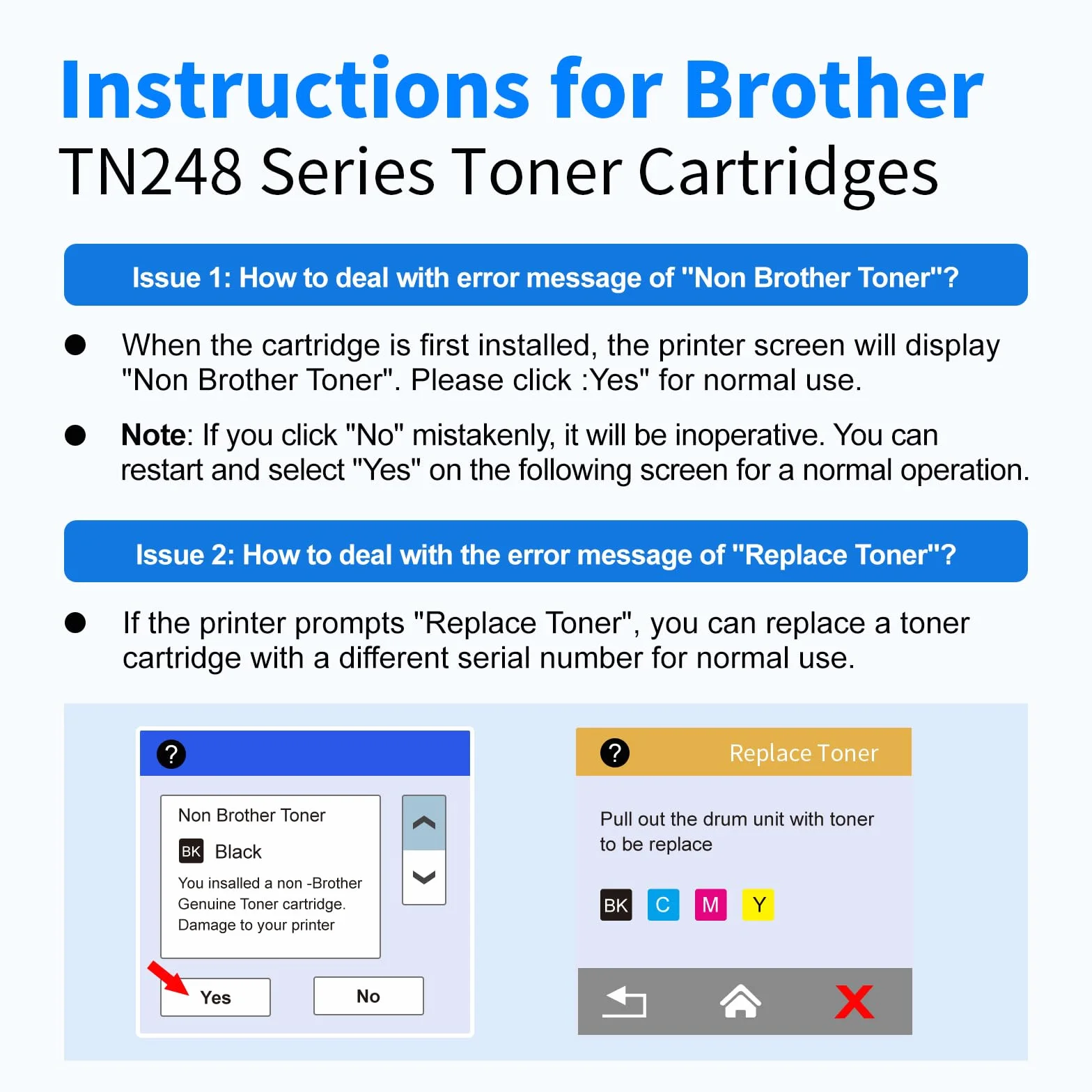 Brother TN248XL TN248 Toner 4-Pack Compatible para MFC-L3760CDW DCP-L3560CDW HL-L3240CDW HL-L3220CW