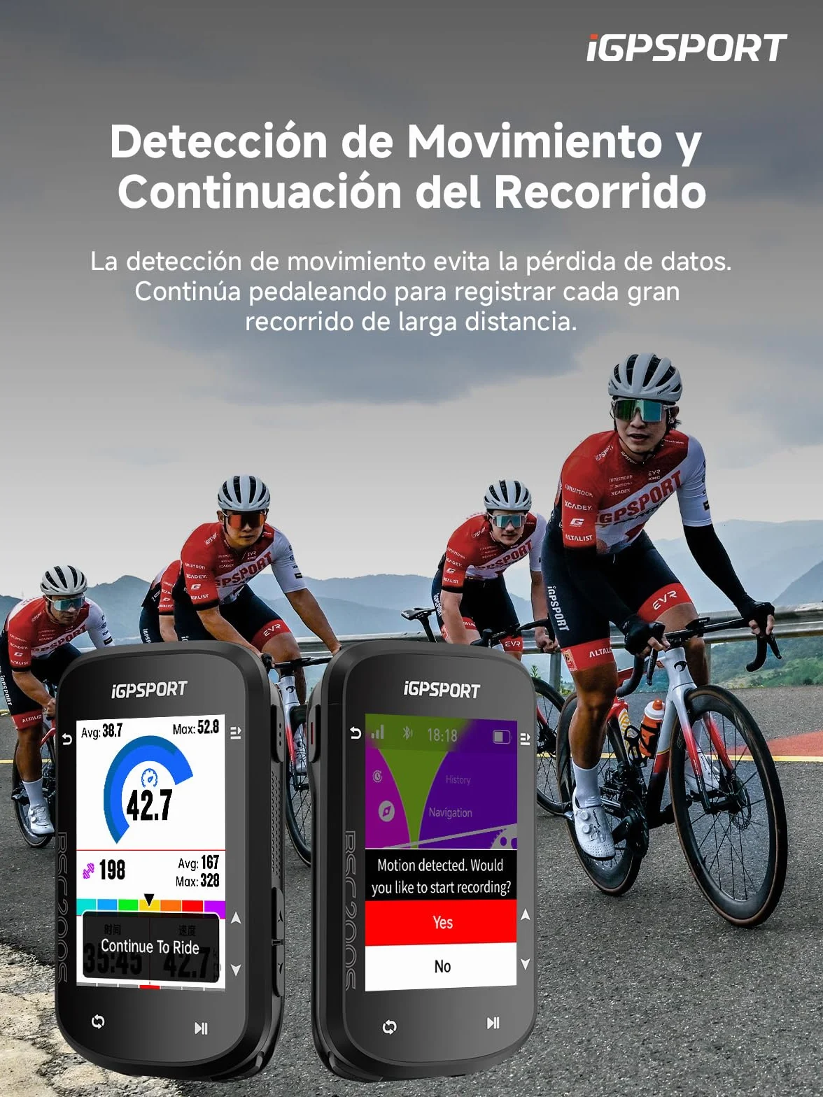 iGPSPORT BSC200S GPS Ciclocomputador, Navegación, Monitorización de Movimiento, Reanudación de Ruta, Impermeable IPX7
