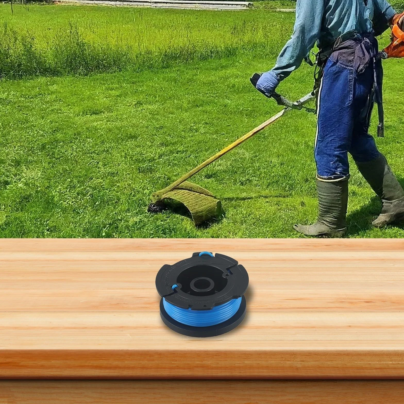 Gdfnmogo Bobina y línea para desbrozadora BCSTA536 - Línea de corte de nailon resistente de 1,5 mm, 10 m de longitud, alimentación automática de cable, reemplazo de herramienta, compatible con la