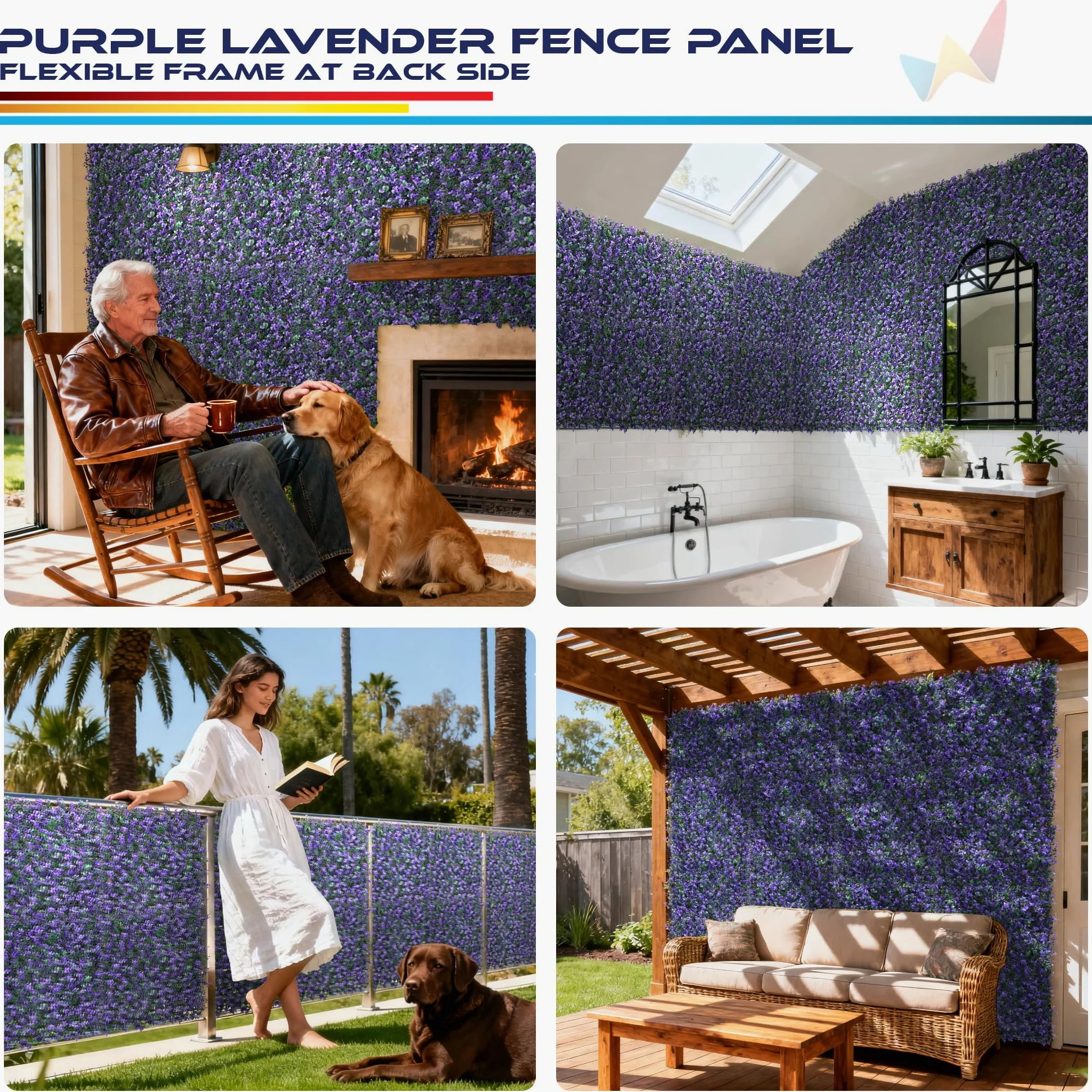 Windscreen4less 6 paneles de boj artificiales de 20 x 20 pulgadas, setos topiarios, plantas, hierba, pared, pantalla de privacidad para exteriores, interiores, jardín, patio, decoración de boda